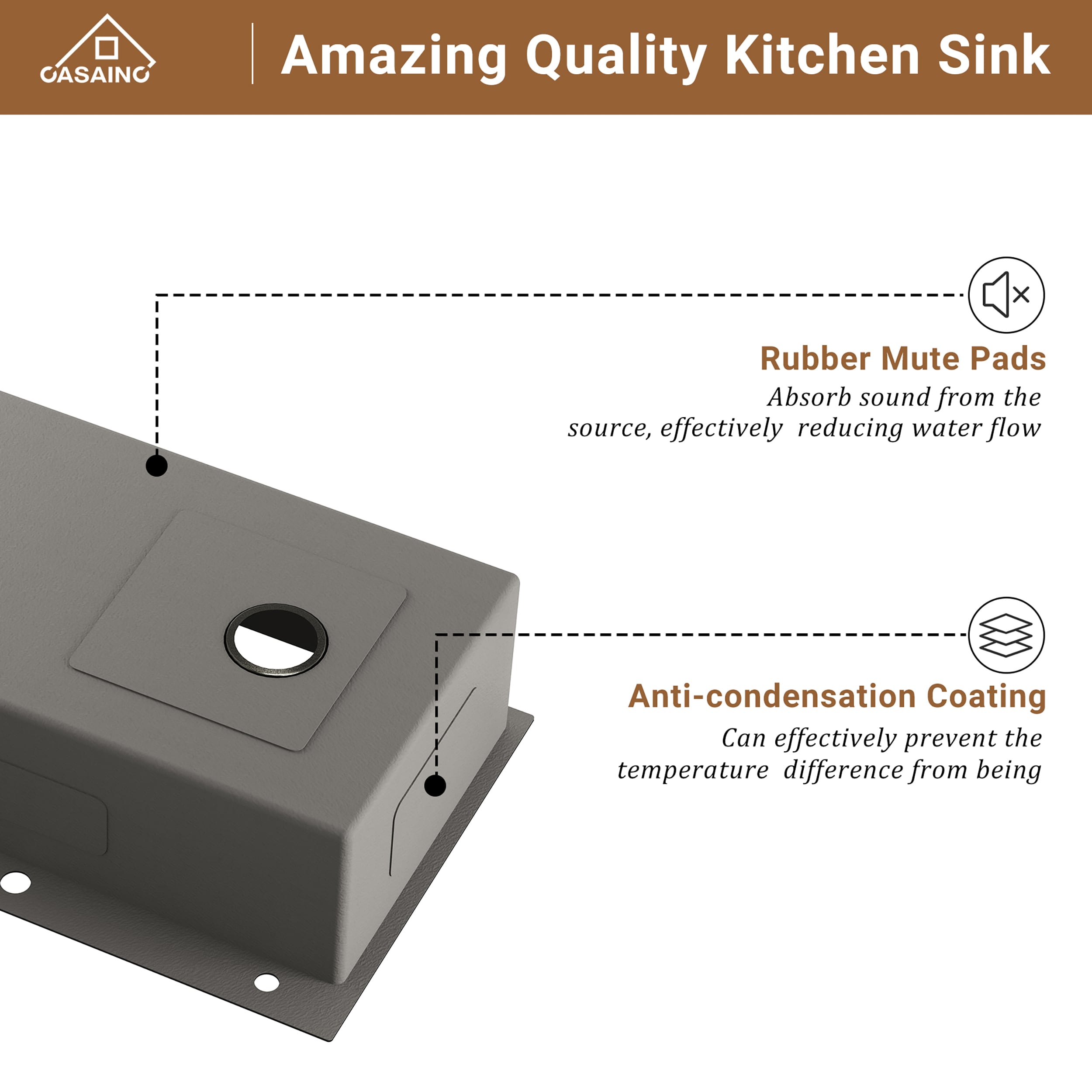CASAINC SL-LTB3322R1 Kitchen-Sinks - View #8