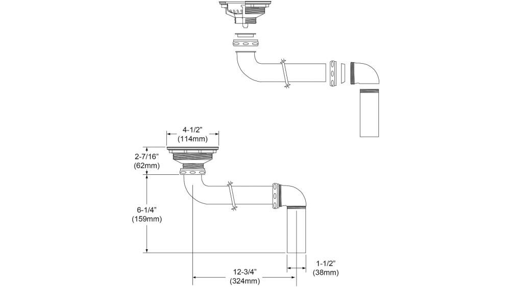 Elkay Polished Stainless Steel Universal Drain Fitting at Lowes.com