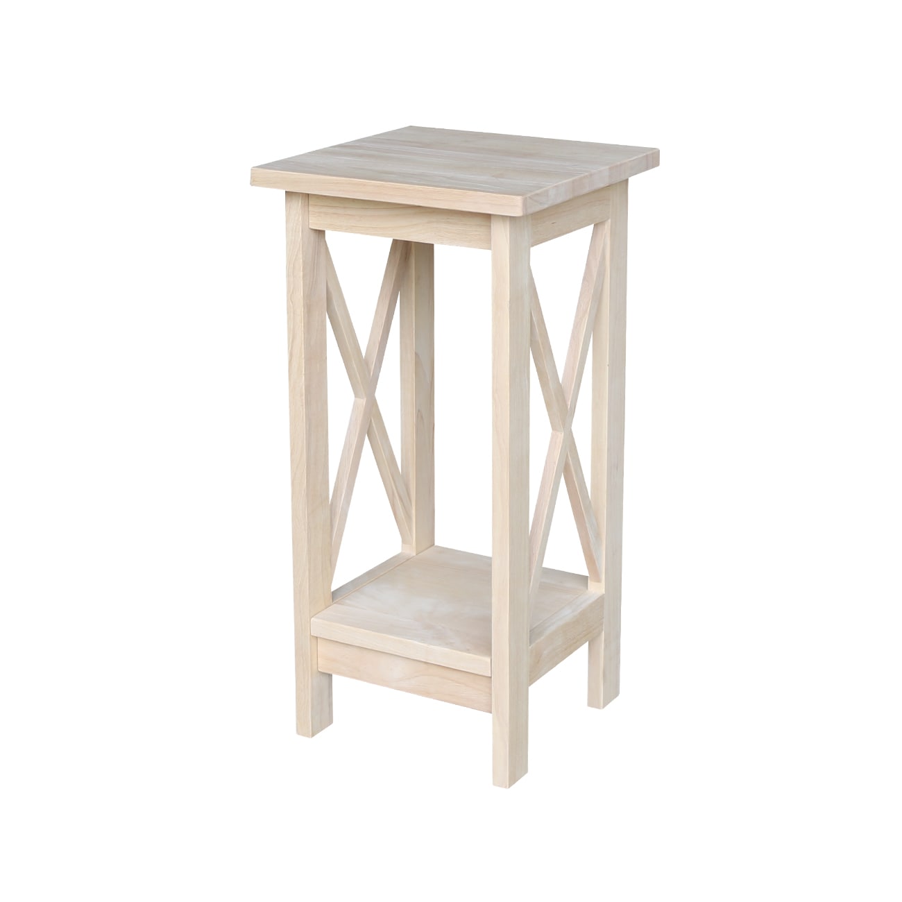 International Concepts OT-3071X 24-Inches H x 12-Inches W Unfinished Indoor Square Wood Plant Stand