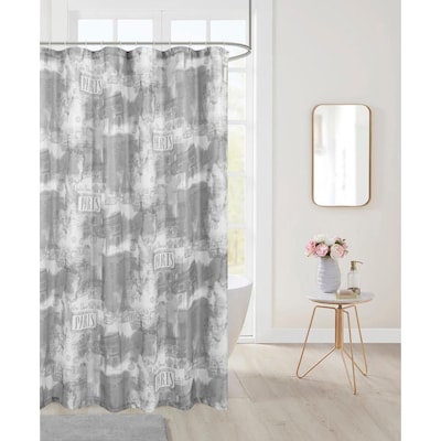 13pc Paisley Shower Curtain, Marble 70 Inch X 72 Shower Curtain In Silver