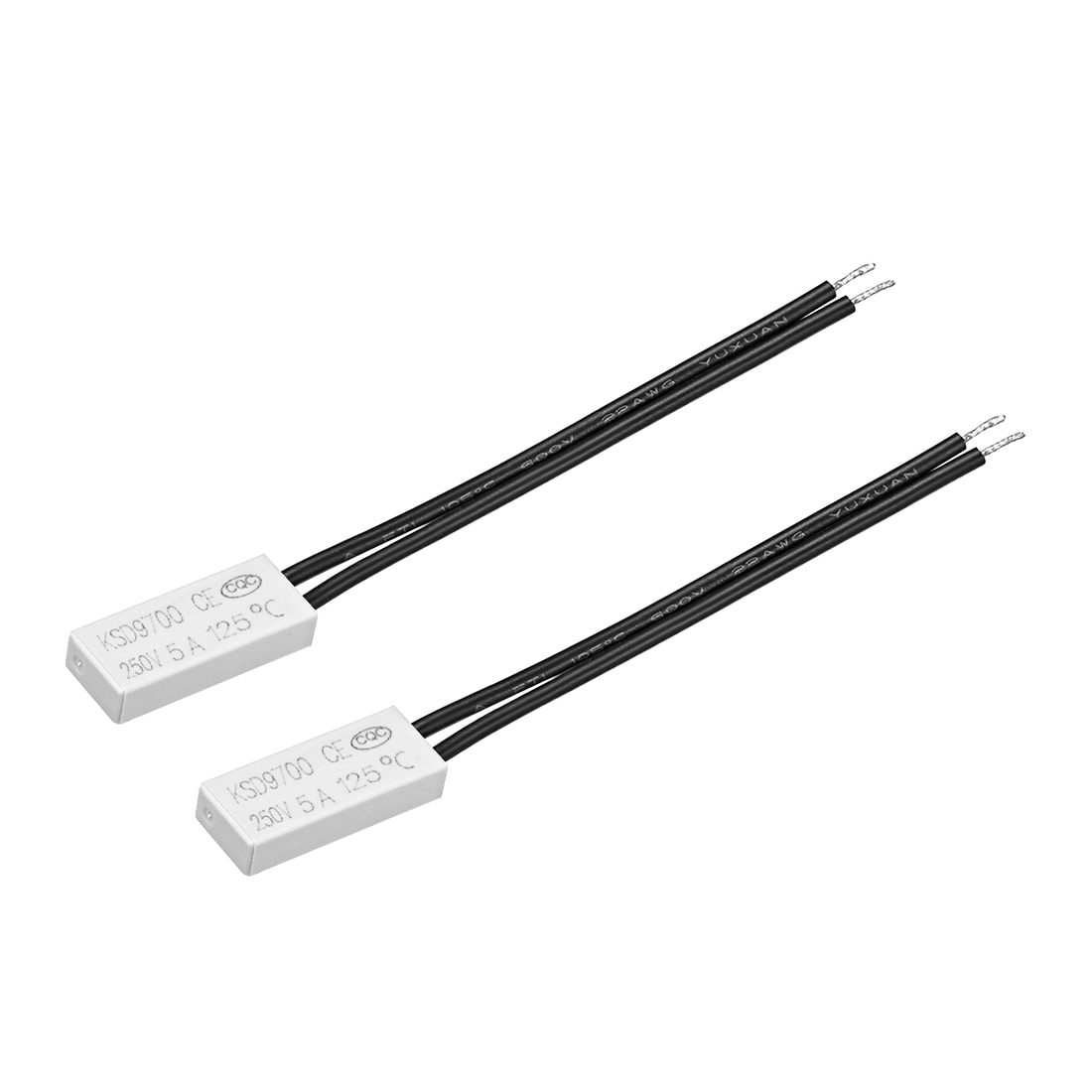 Unique Bargains Normally Close Temperature Switch 125℃ N.C 5A Thermal Switch Thermostat Temperature Control Switch Controller 2pcs #S25093000UX8165