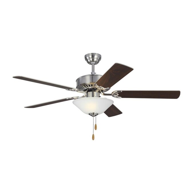 Monte Carlo Haven Dc Led 52 In Brushed Steel Indoor Ceiling Fan 5 Blade The Fans Department At Com - Monte Carlo Ceiling Fan Light Bulb Replacement