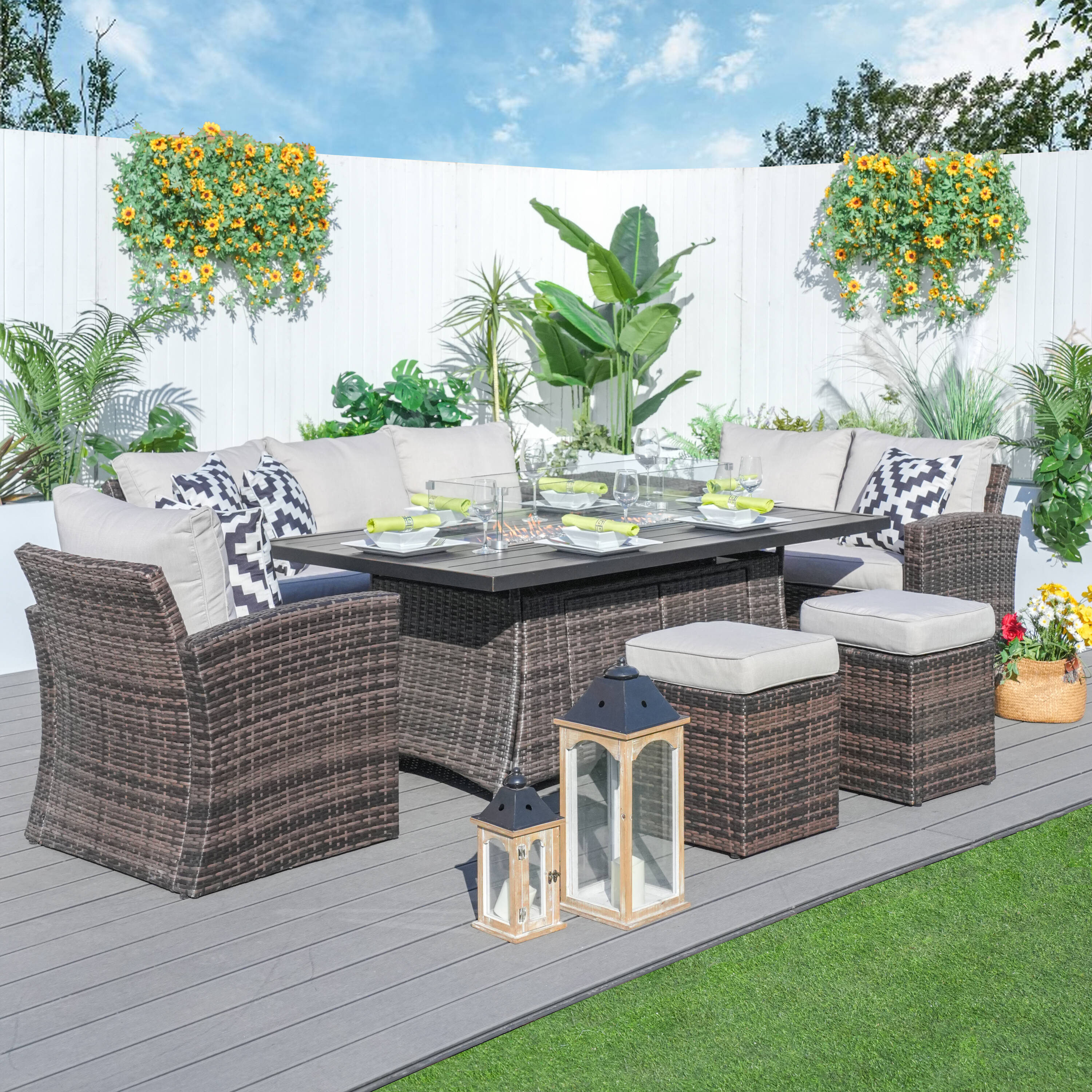 Direct Wicker DWG-2403BRA-BR Patio-Conversation-Sets - View #2