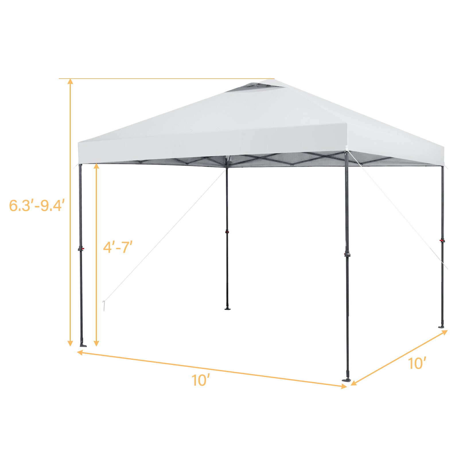WELLFOR TDS10847WH Canopy-Storage - View #3