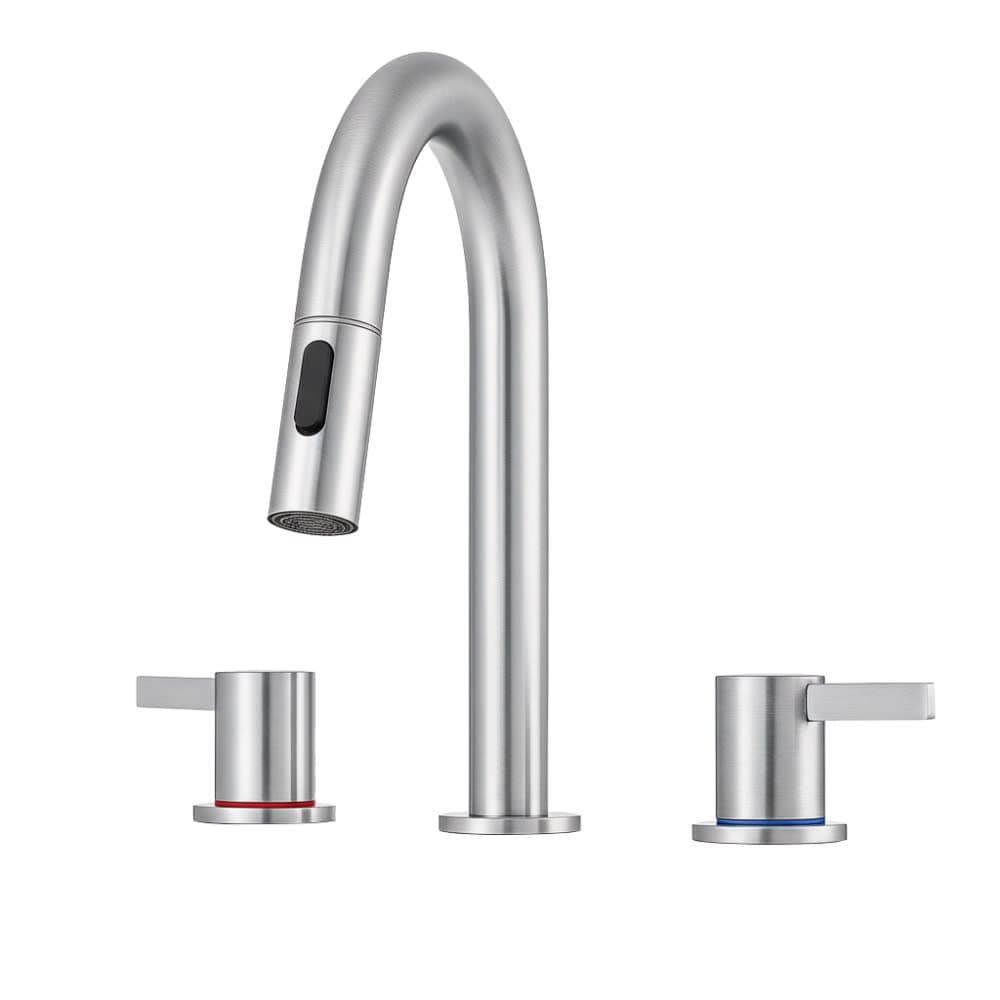 Ama Pear 2-Handle 3-Hole Bathroom Faucet with Pop-Up Drain