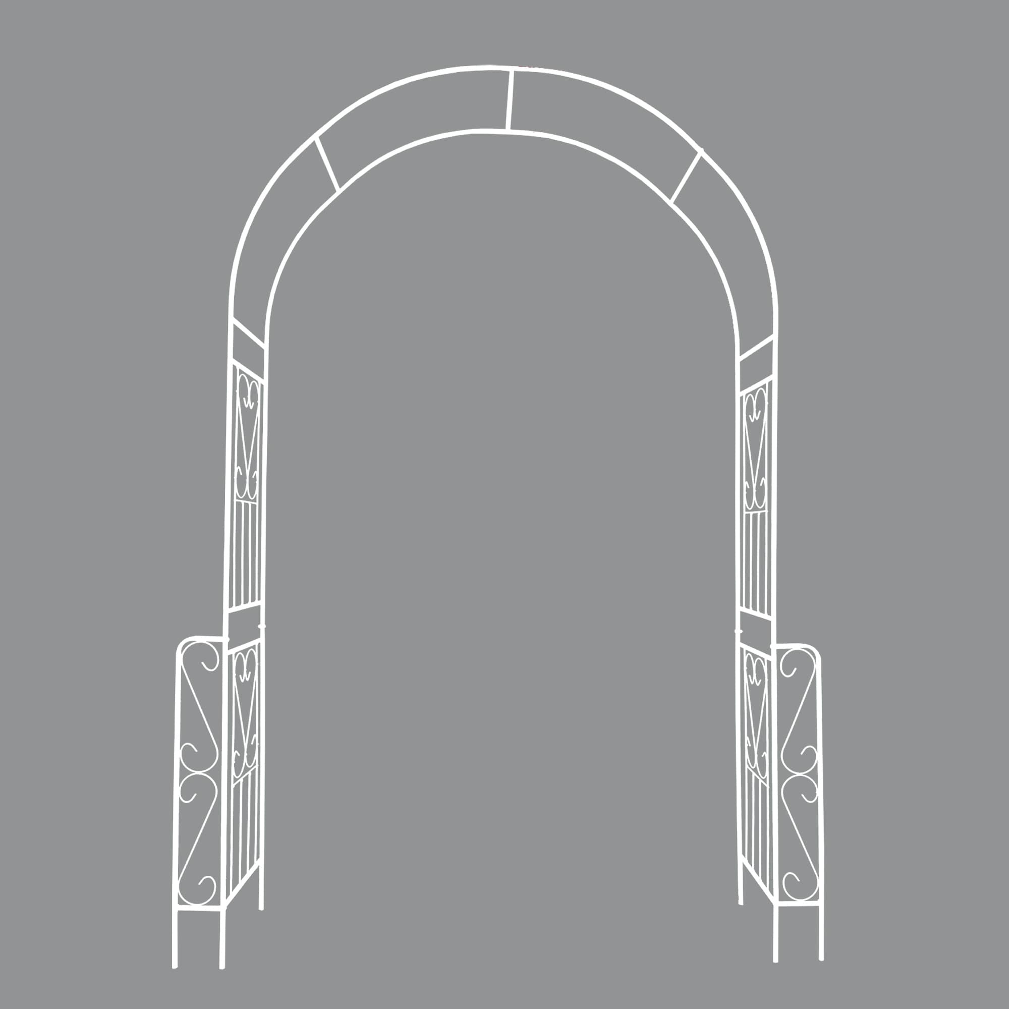 Poinic 6.63-ft W x 7.22-ft H Arched 28.00 Welded iron Garden Arbor