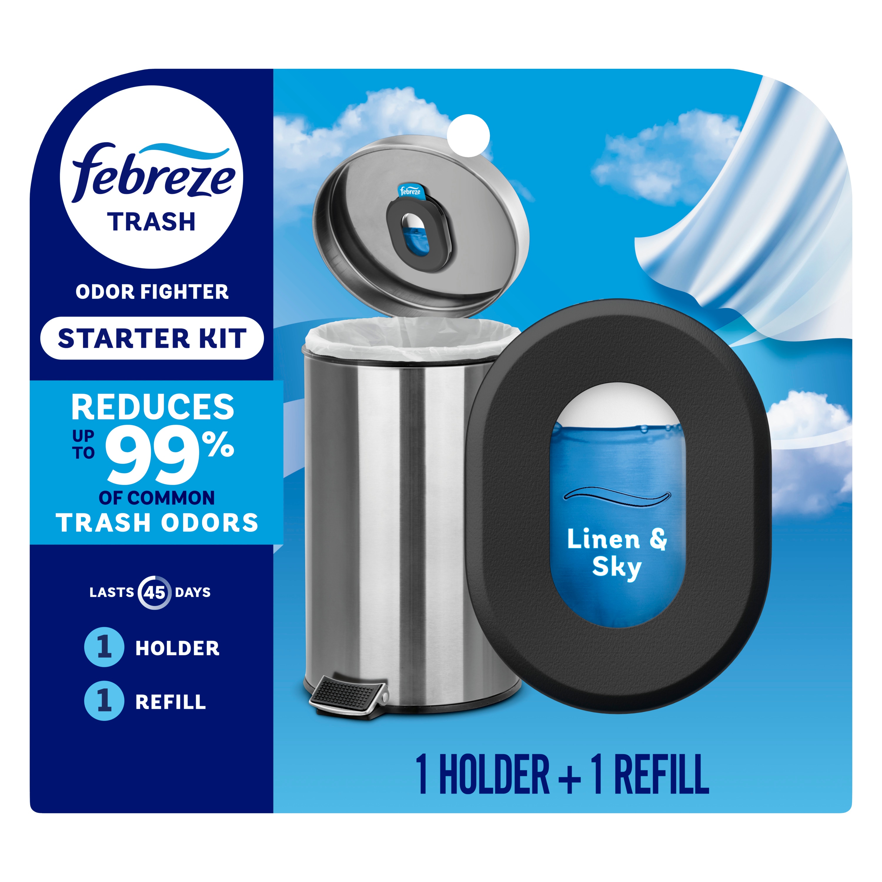 Febreze Febreze Trash 1 -Count Linen and Sky Device Air Freshener