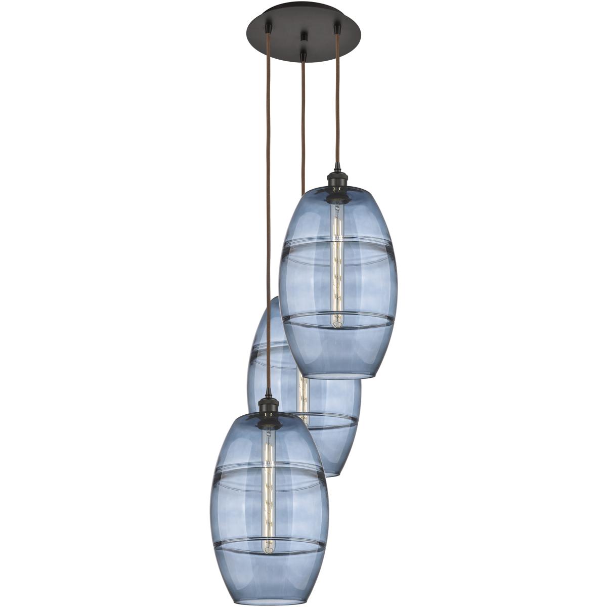 Innovations Lighting -  113B-3P-OB-G557-10BL Ballston Vaz Pendant Oil Rubbed Bronze