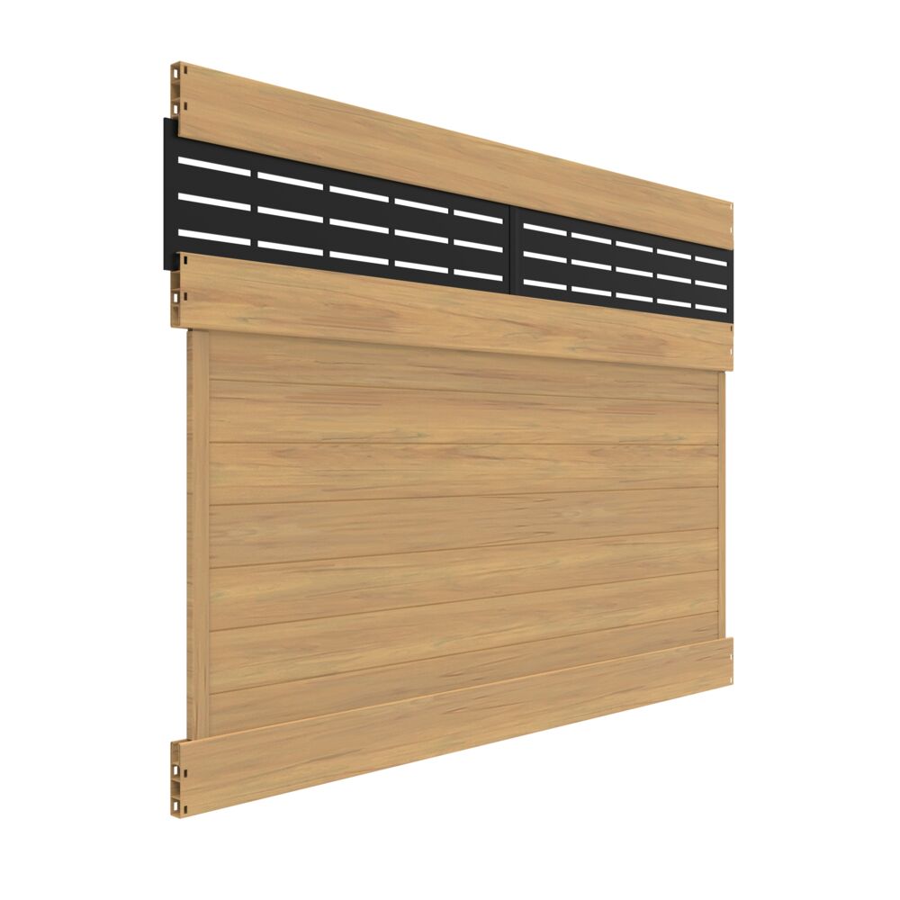 Freedom Barington Boardwalk 6-ft H x 8-ft W Cypress Vinyl Flat-top Fence panel (Unassembled)
