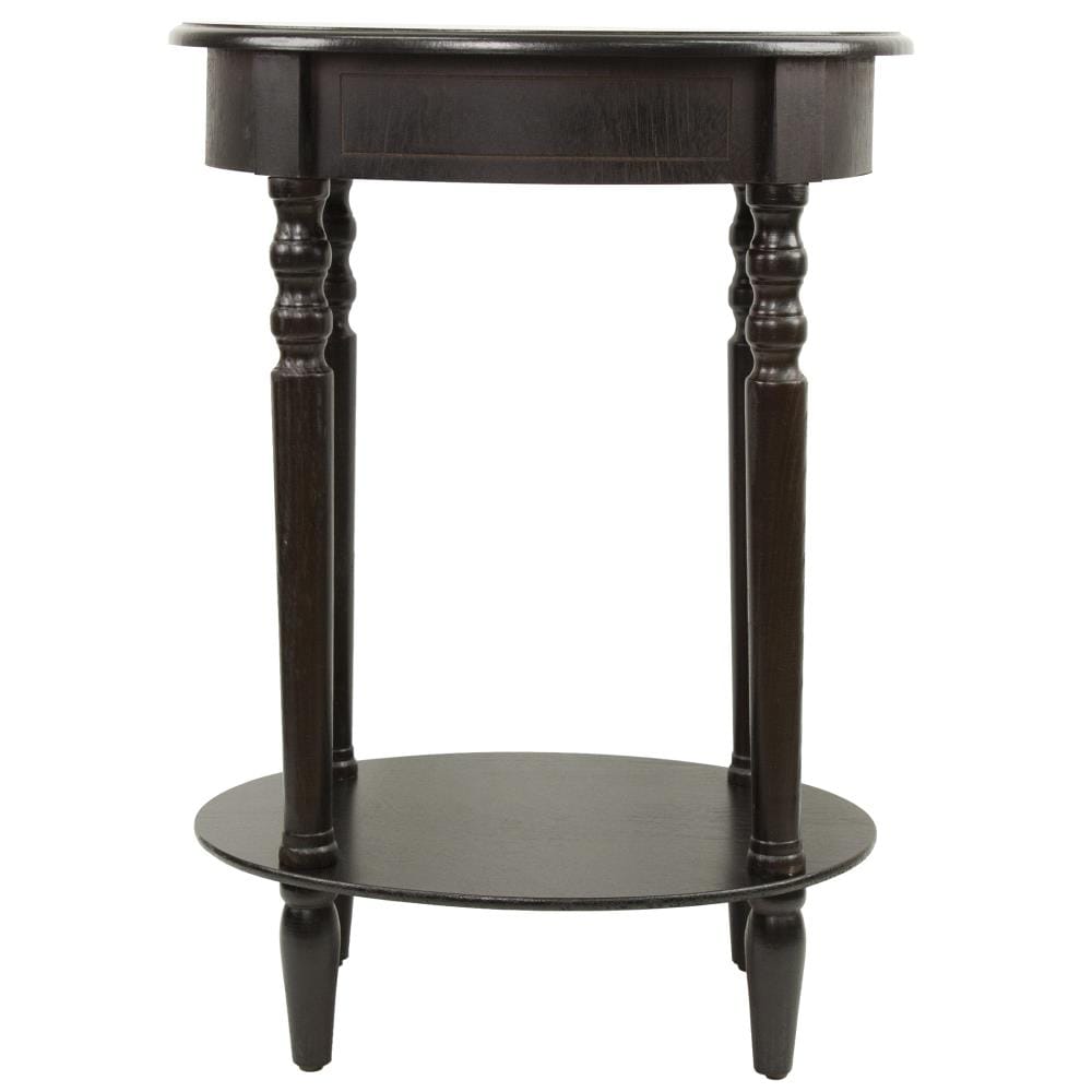 Decor Therapy FR1539 Simplify 19.5-in W x 27-in H Espresso Wood End Table with Storage Assembly Required