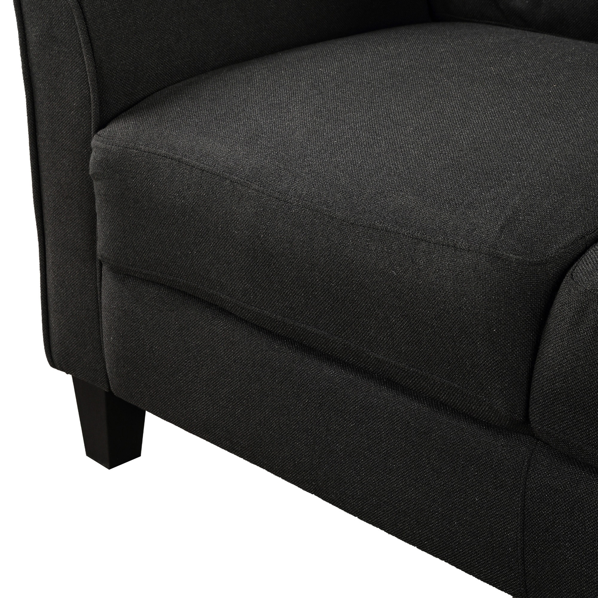 Black fabric lounge hot sale