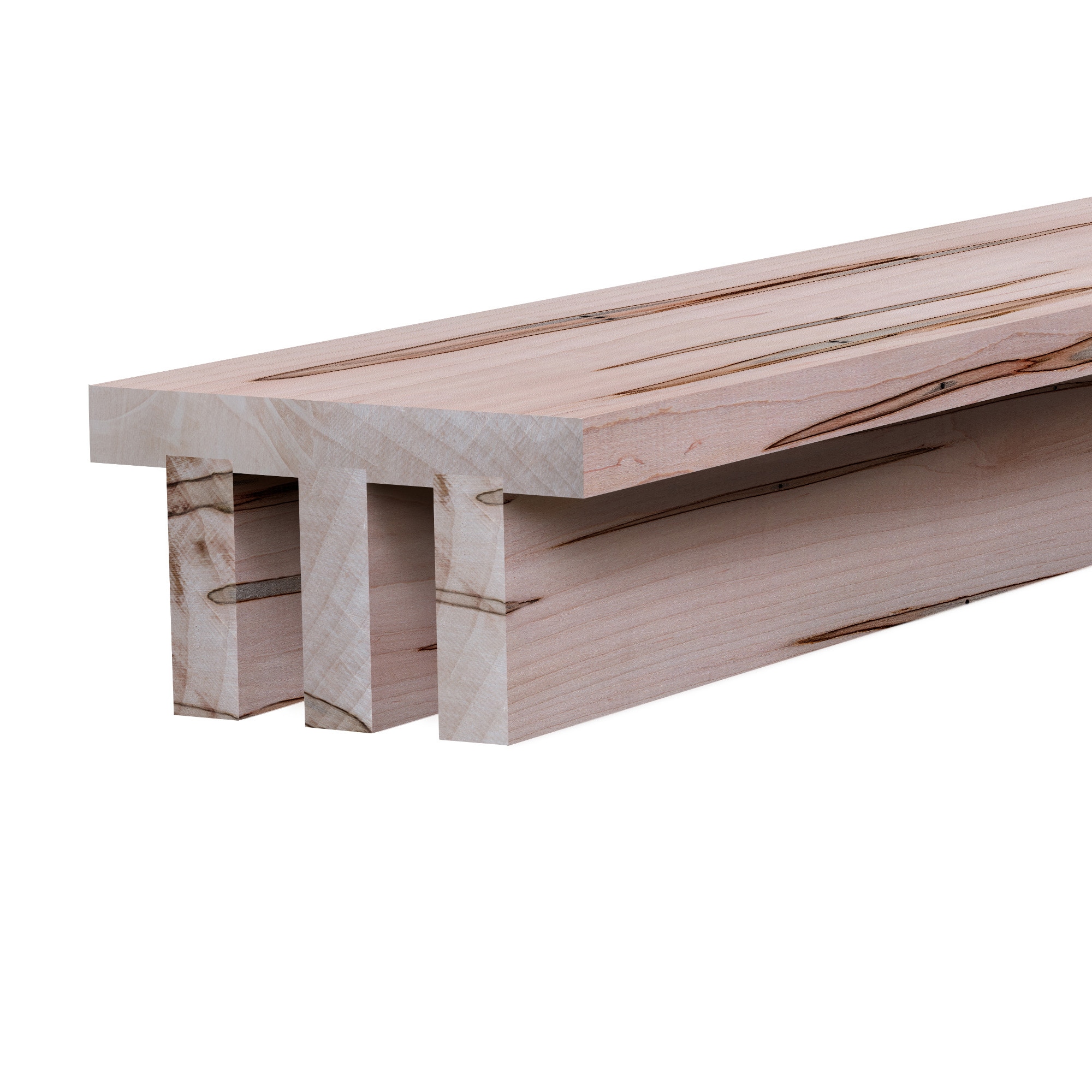 Natural Ambrosia Maple Unfinished Decorative Ceiling Beam