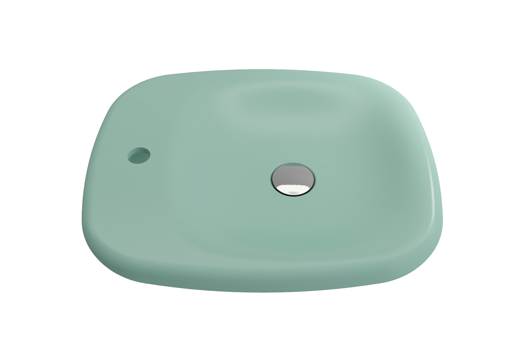 BOCCHI 1489-033-0126 Fire clay Vessel Rectangular Modern Matte Mint Green Bathroom Sink ( 21.75-Inches x 17.75-Inches )