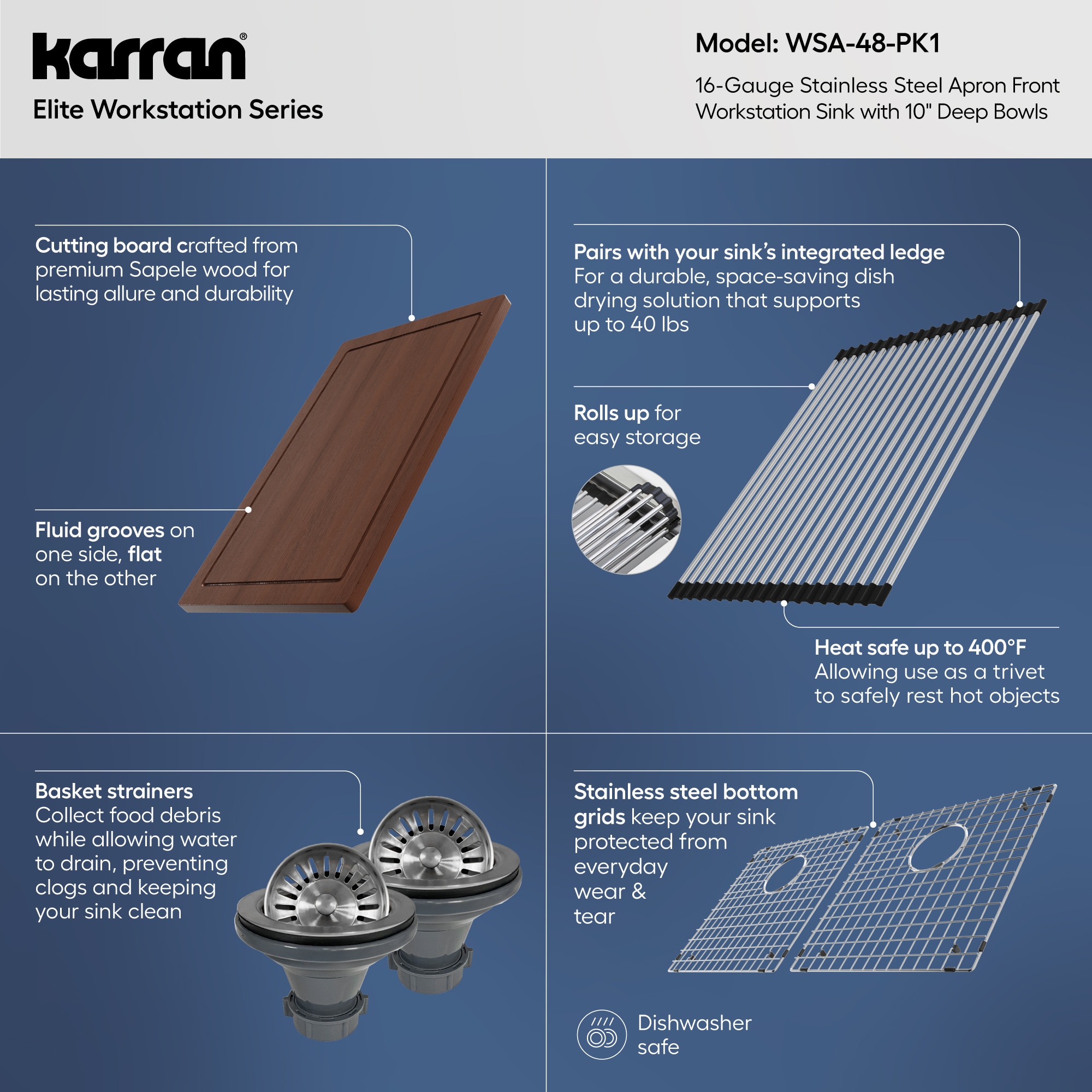 Karran WSA-48-PK1 Kitchen-Sinks - View #5