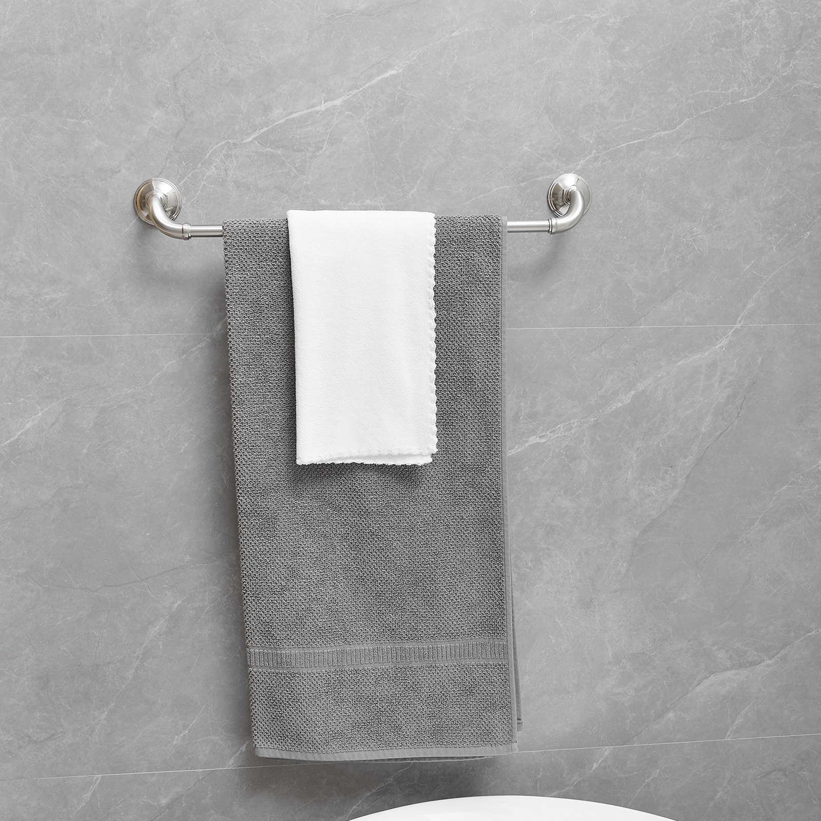 BWE 4-Piece Bath Hardware Set Towel Bar Hand Towel Holder Toilet Paper Holder Towel Hook Farmhouse