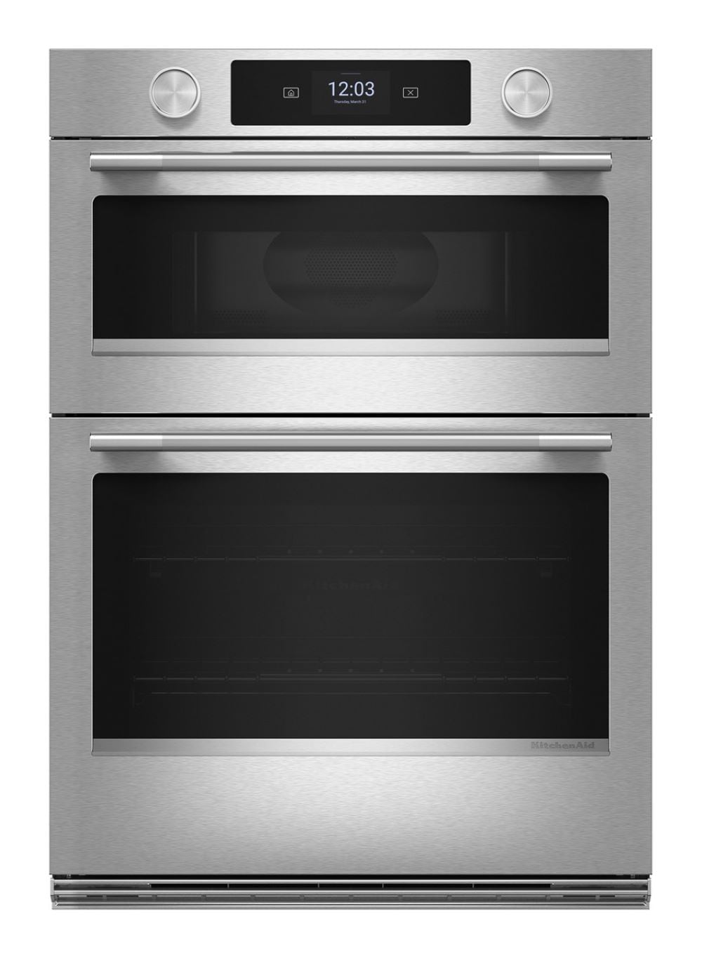 KitchenAid KOEC727SPS 27 inch Self + Steam Cleaning Air Fry Smart Compatible Microwave Wall Oven Combo ( PrintShield Stainless )