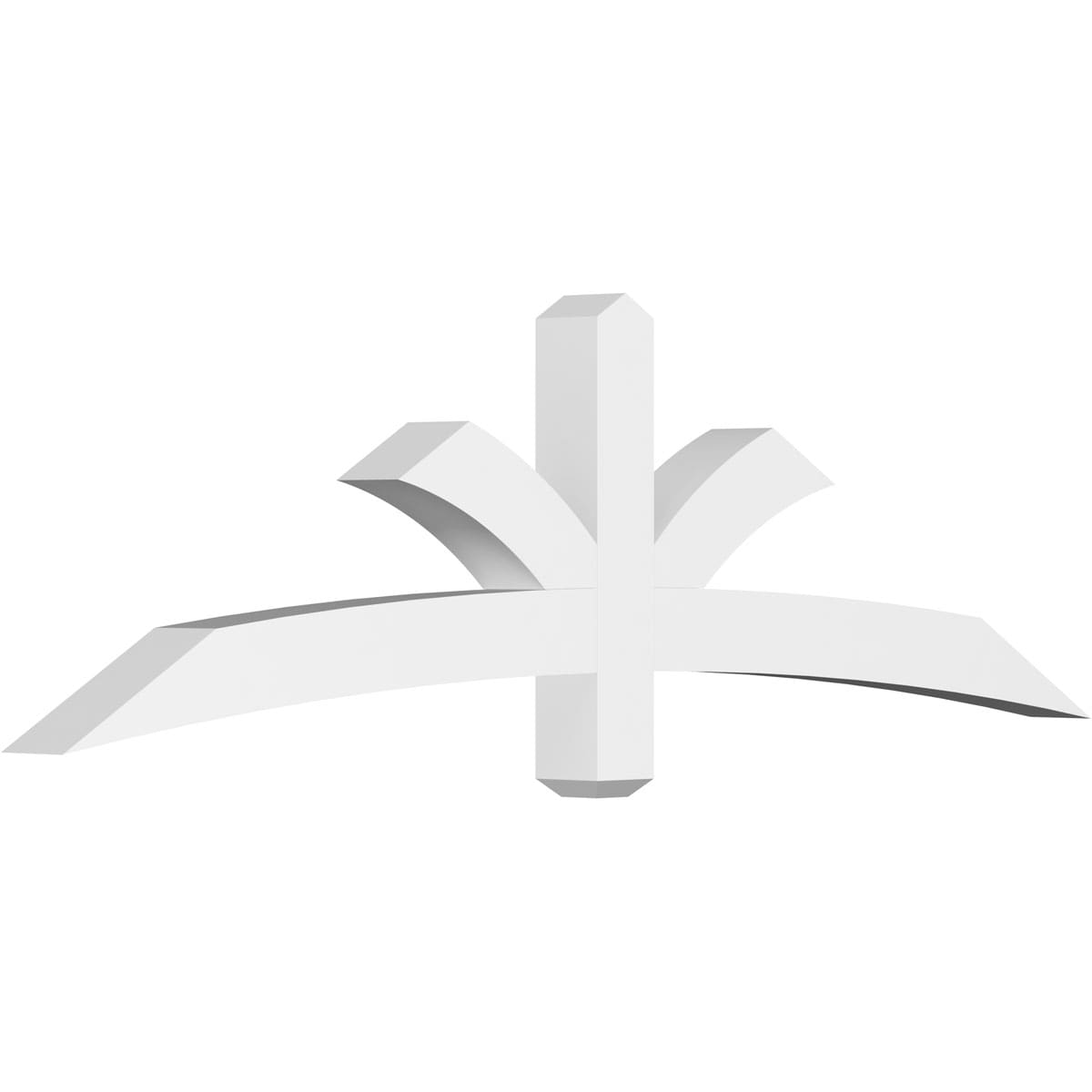 Ekena Millwork GBP072X21X0404DAV00 Davenport White PVC Gable bracket
