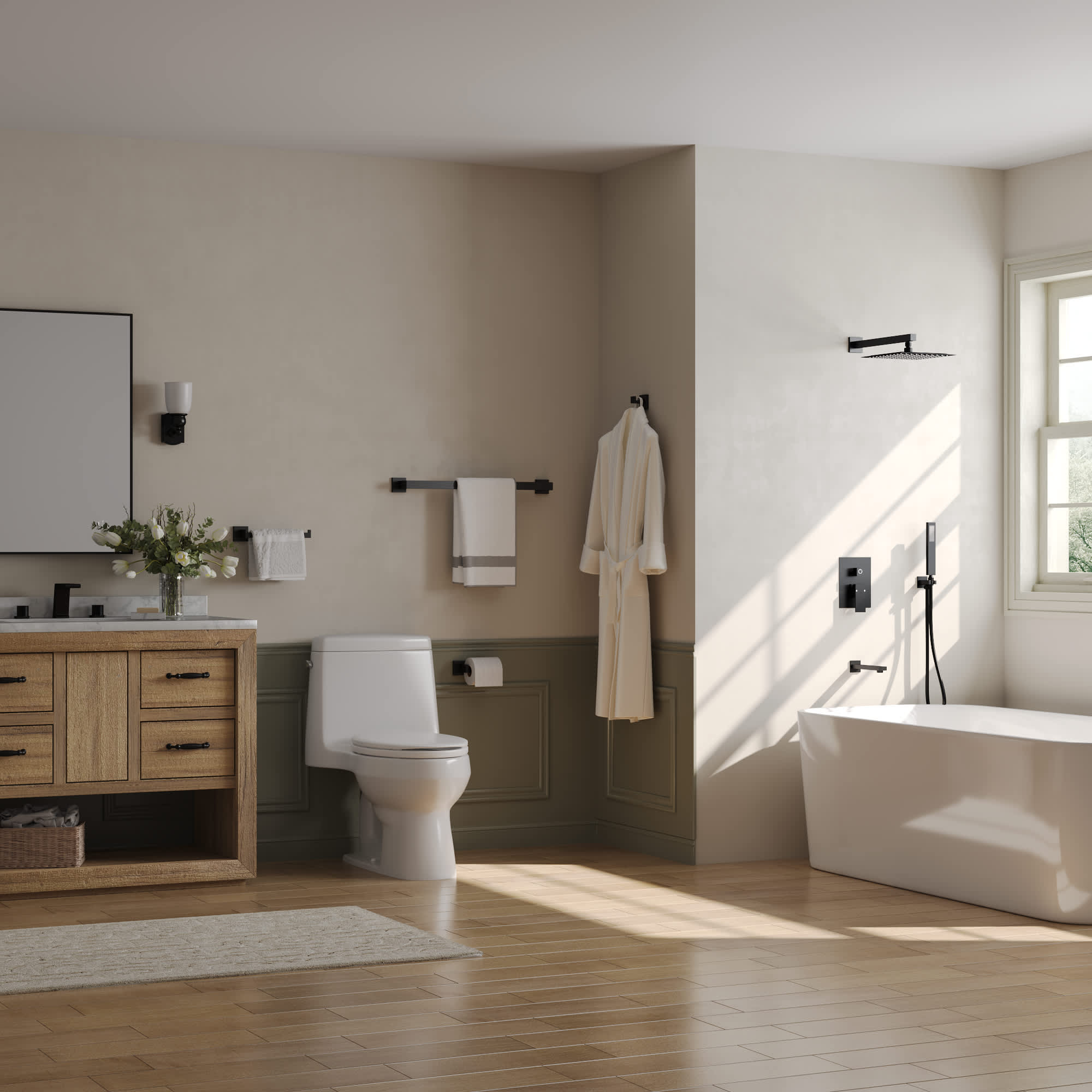 EVERSTEIN SFS-2001-BK Decorative-Bath-Hardware-Kits - View #3