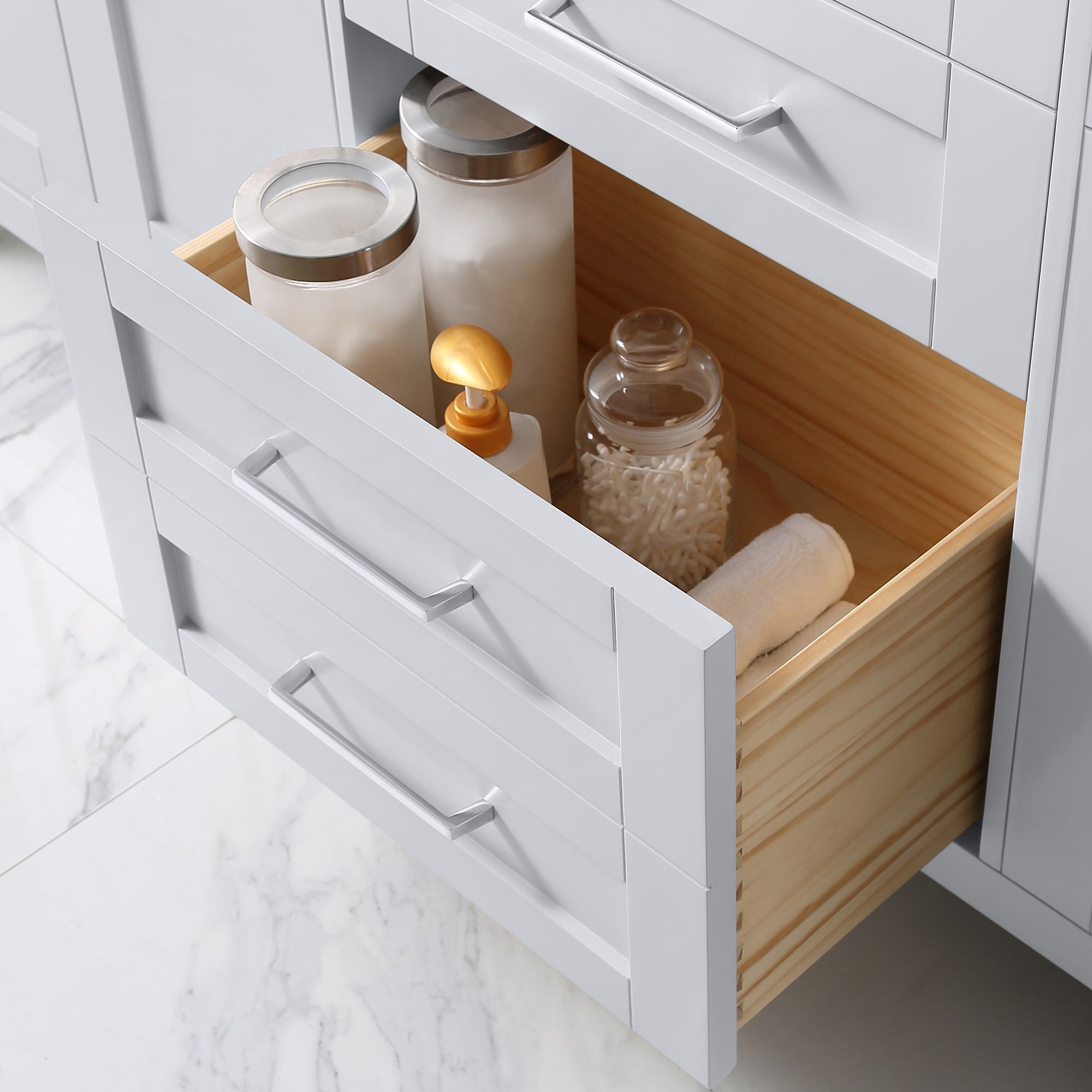 Tahoe 72'' Dove Gray Double Sink Bathroom Vanity with Chrome Hardware