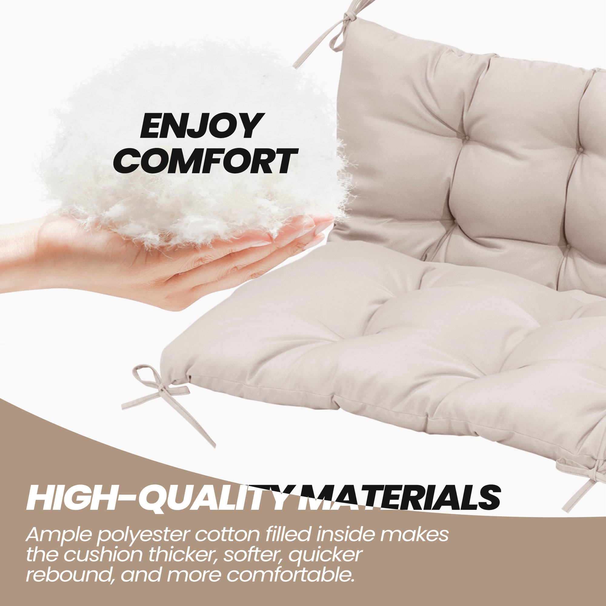CloudFly CL-CU011BEI-1 Patio-Furniture-Cushions - View #7