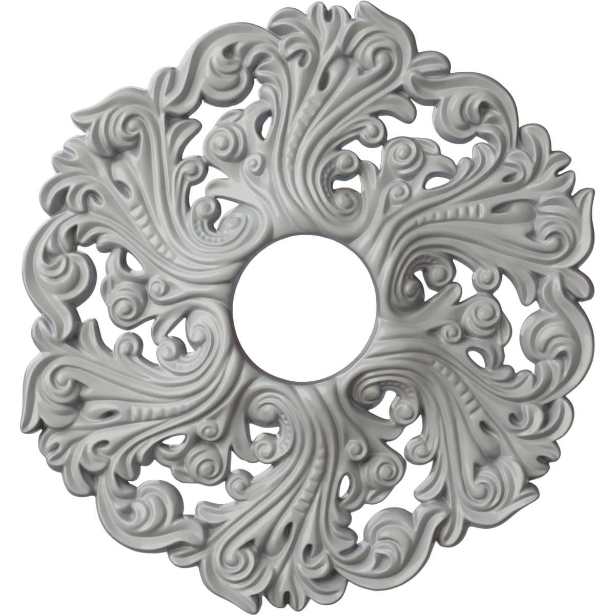 Ekena Millwork CM19ORFRF Orrington 19.625-in W x 19.625-in L Painted Frost Polyurethane Whole Ceiling Medallion