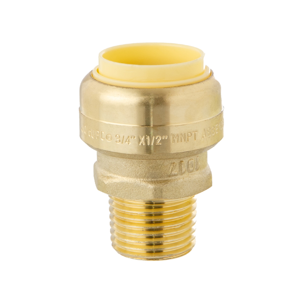 iSpring - LittleWell ACPF12MPT8 Brass 3/4'' Push-Fit to 1/2'' NPT Male Pipe Thread Coupling