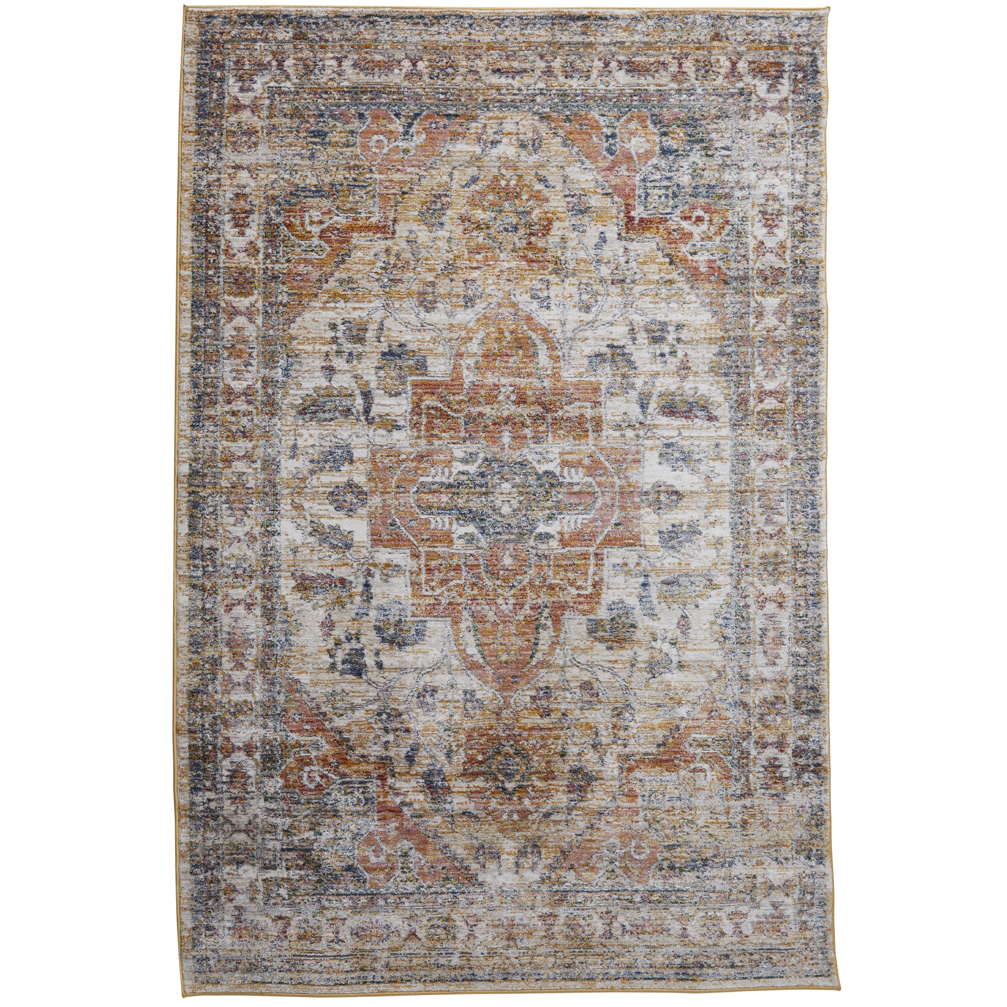Brookside BS02K1IRG0508RD Medallion 5 x 8 (ft) Loomed Polypropylene Multiple colors/finishes Rectangular Indoor Medallion Vintage Area rug