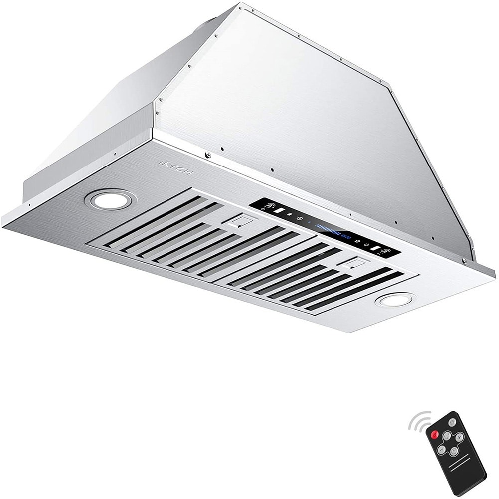 900 CFM Range Hood Insert 30 inch, Ducted/Ductless Range Hood Insert Charcoal Filter Included with 4 Speed Gesture Sensing & 2 Pcs Adjustable Lights