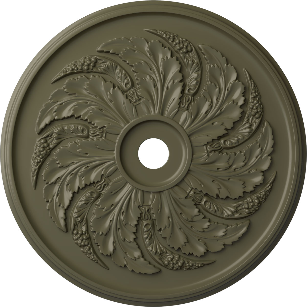 Ekena Millwork CM42SKPTF Sellek 42.125-in W x 42.125-in L Painted Turtle Polyurethane Whole Ceiling Medallion