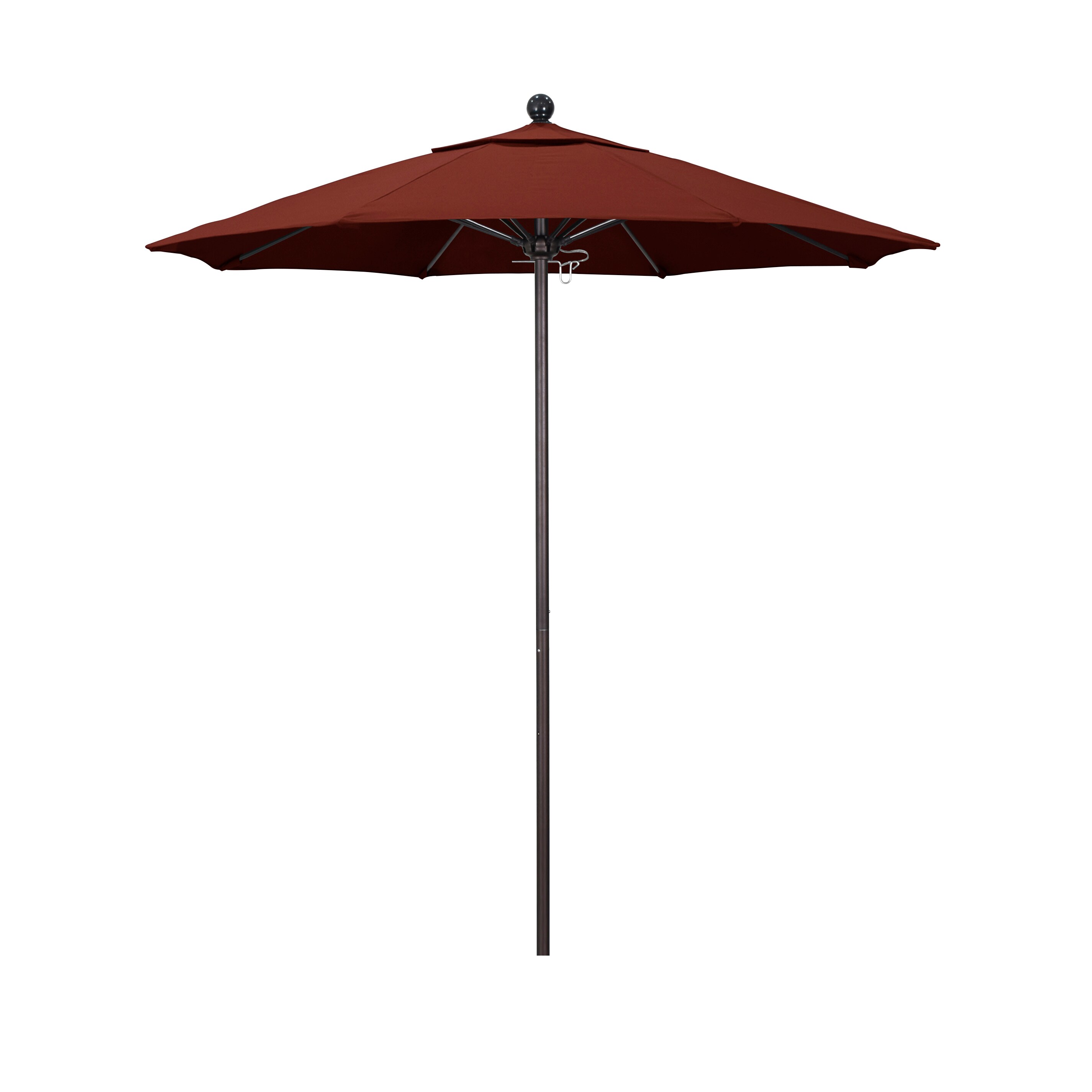 California Umbrella ALTO758117-5407 7.5-ft Aluminum Red No-tilt Market Patio Umbrella