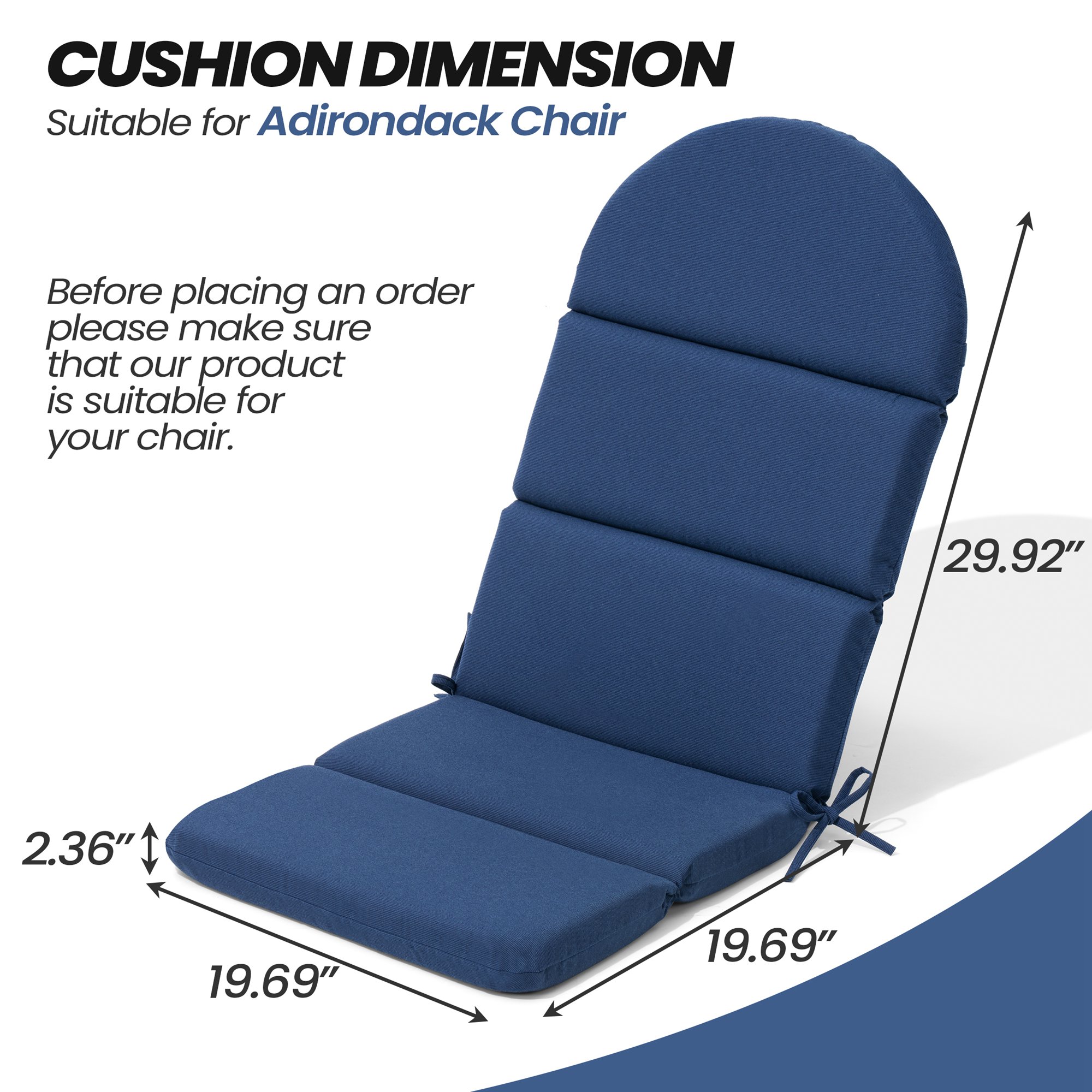CloudFly CL-CU006NAV-1 Patio-Furniture-Cushions - View #4