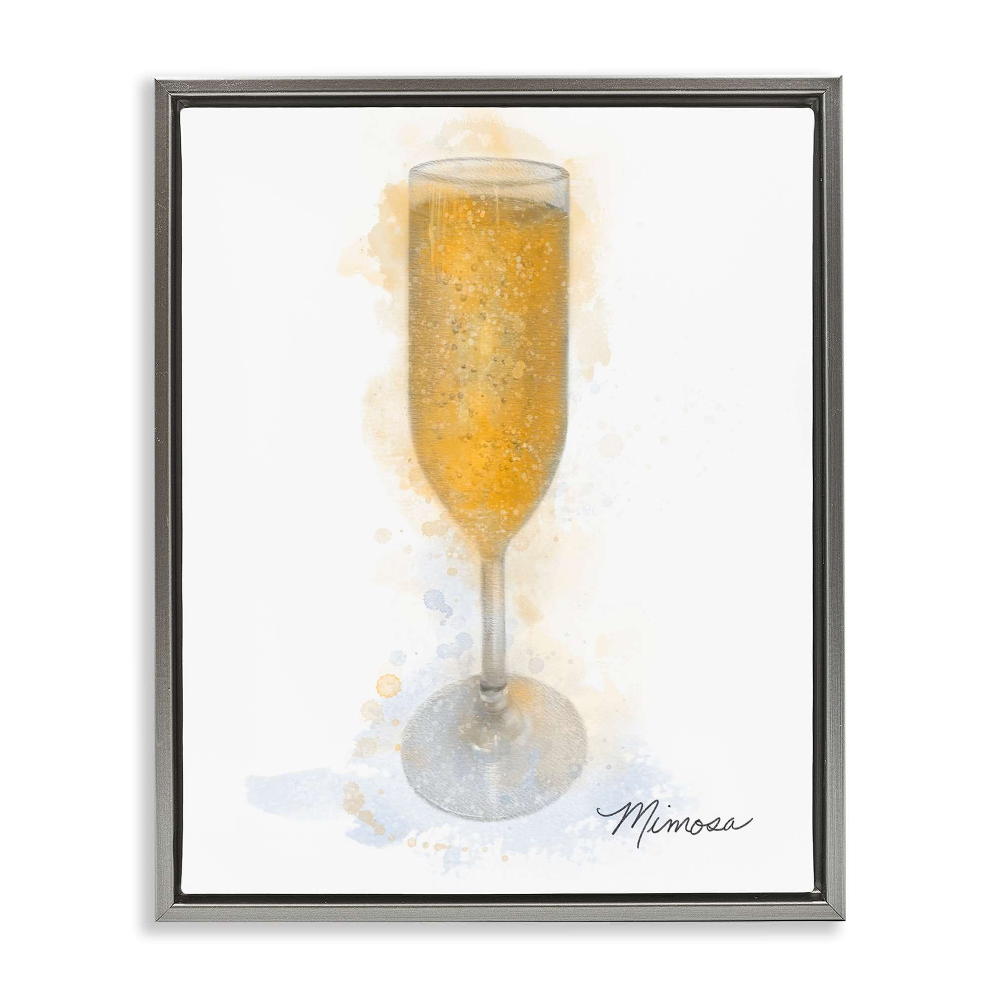 Stupell Industries BS-502-FFL-24X30 Gleaming Mimosa Glass Floating Frame design by Matthew Piotrowicz