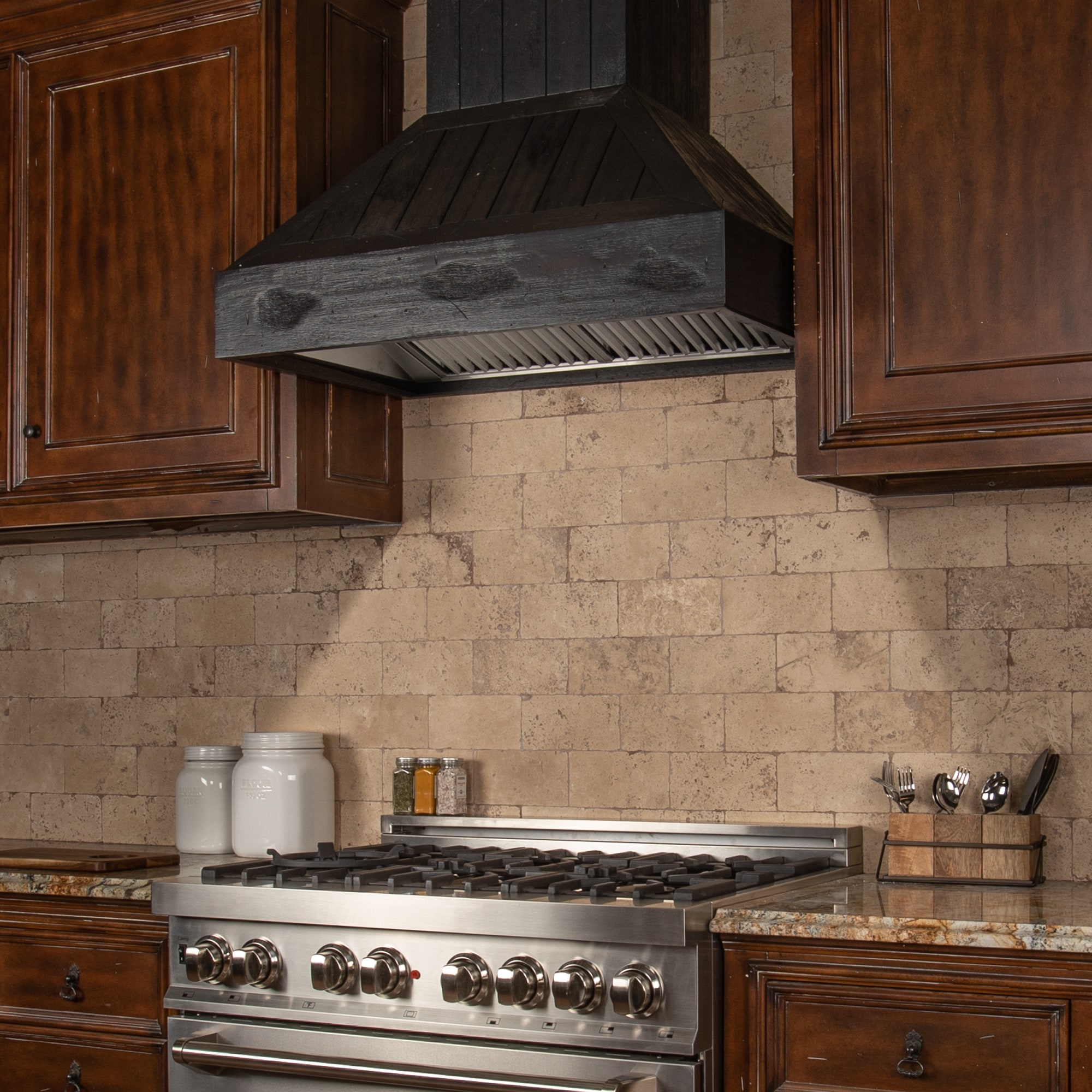 ZLINE KITCHEN & BATH Wall Mount Range Hood 36-in Ducted Distressed ...