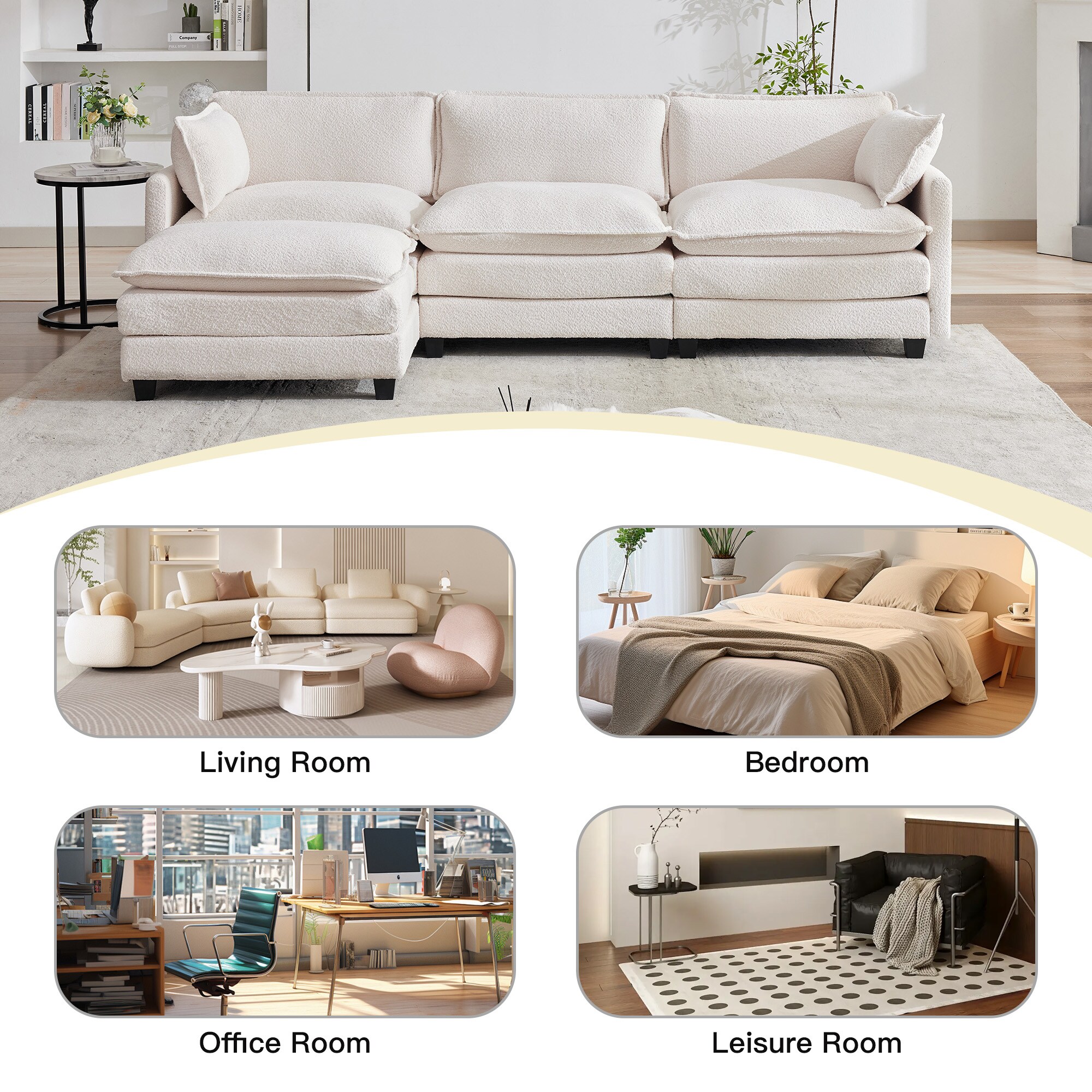 VOUA SAF-DXGQQ-BE Sofas-Loveseats - View #7