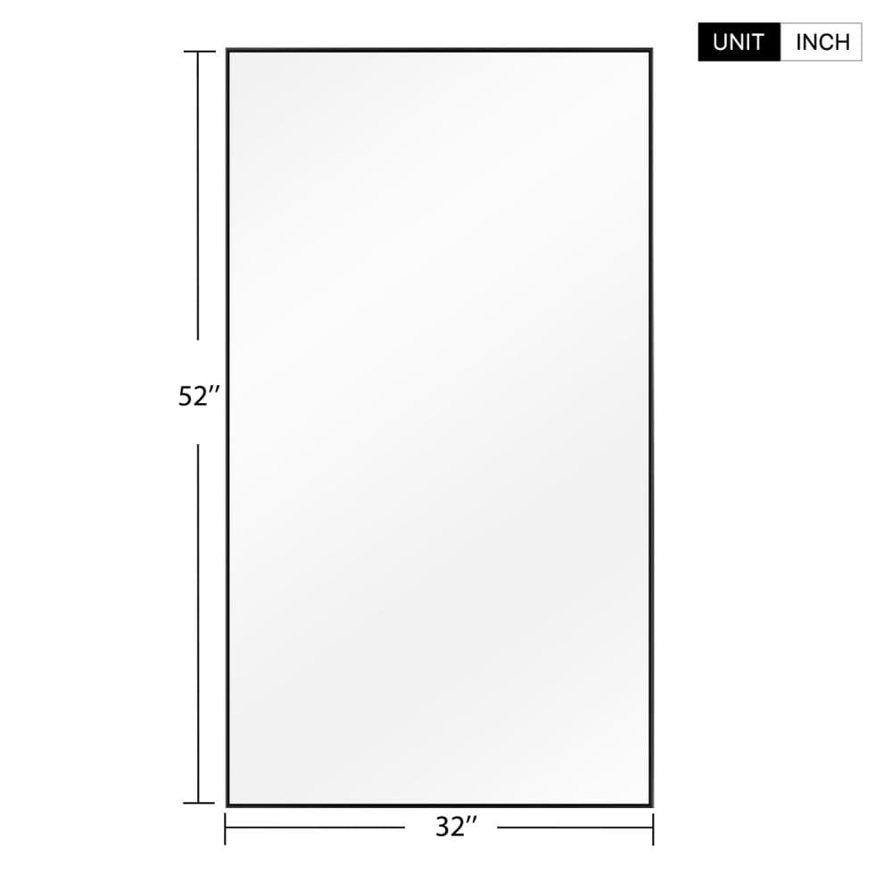 NeuType 52-in W x 32-in H Black Framed Wall Mirror in the Mirrors ...