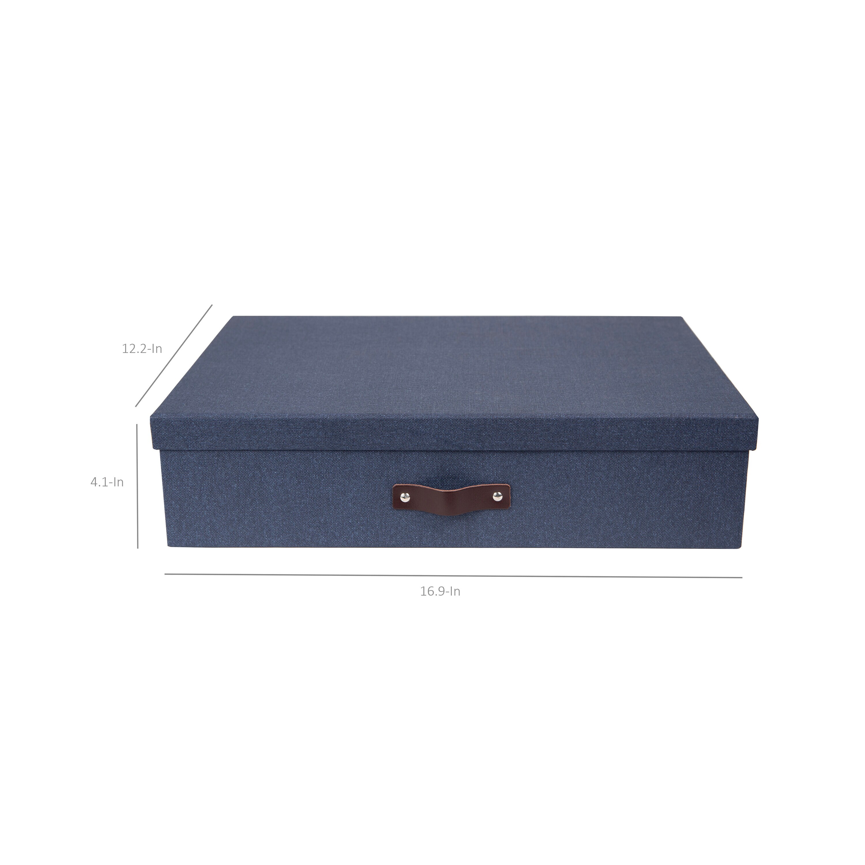 Bigso Silvia Organizational Storage Box, Photo with Leather Ash