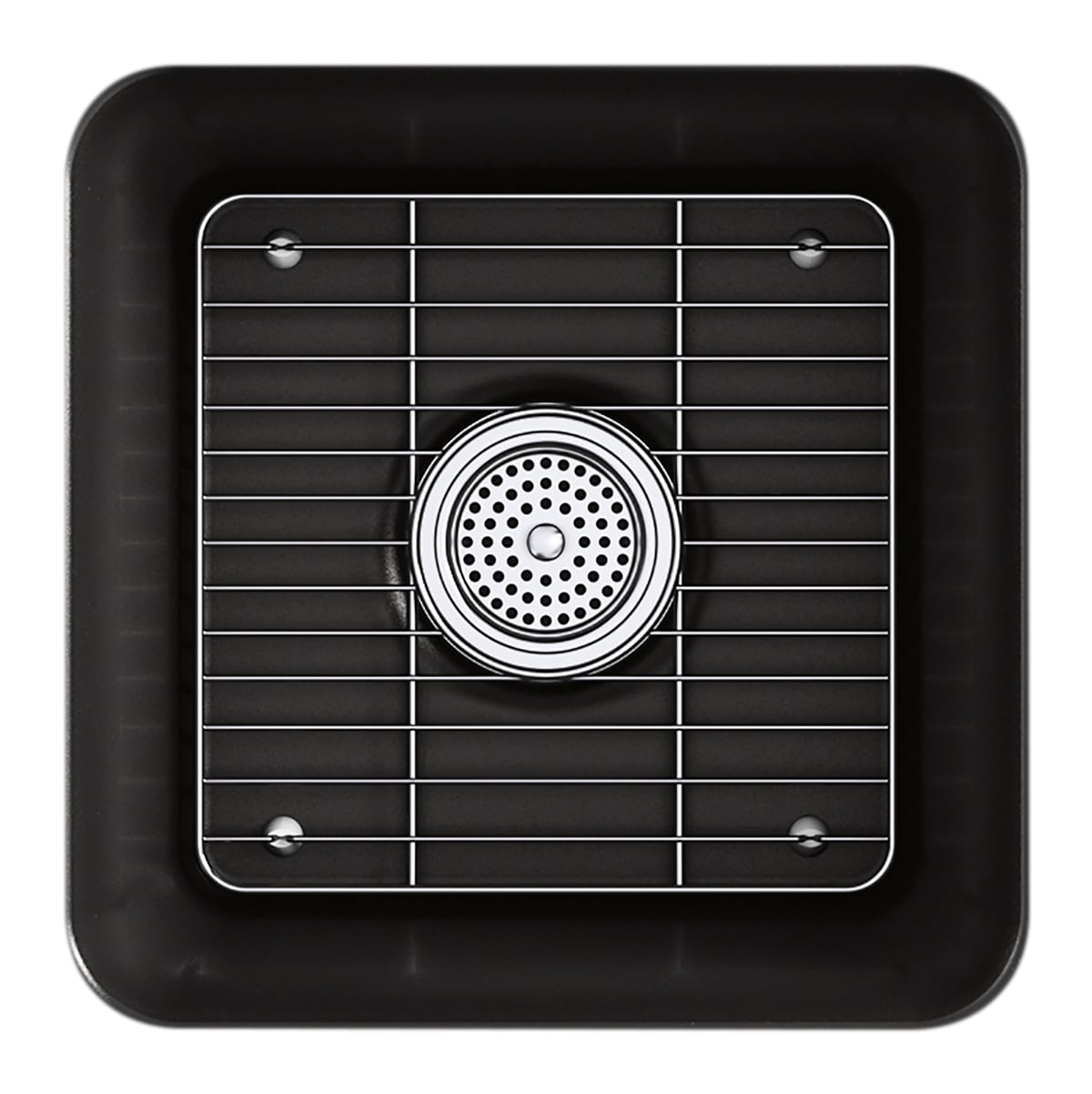 KOHLER Cairn Undermount 15.5-in x 15.5-in Matte Black