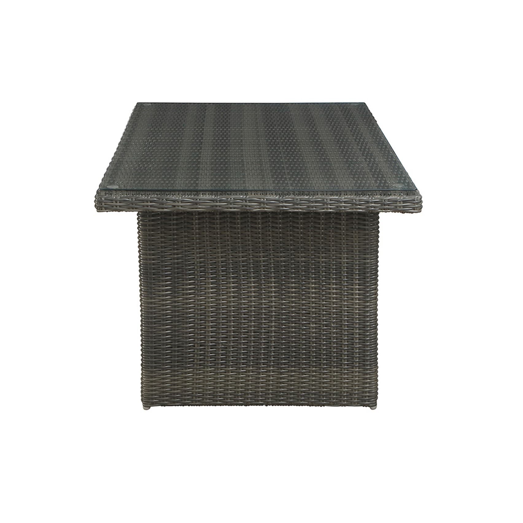 Asti Gray All-Weather Wicker Outdoor Cocktail Table