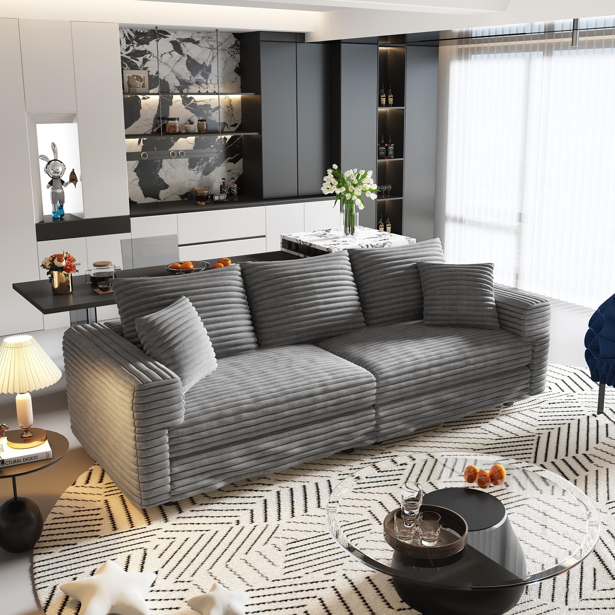 SINOFURN SYA020308WT Sofas-Loveseats - View #3
