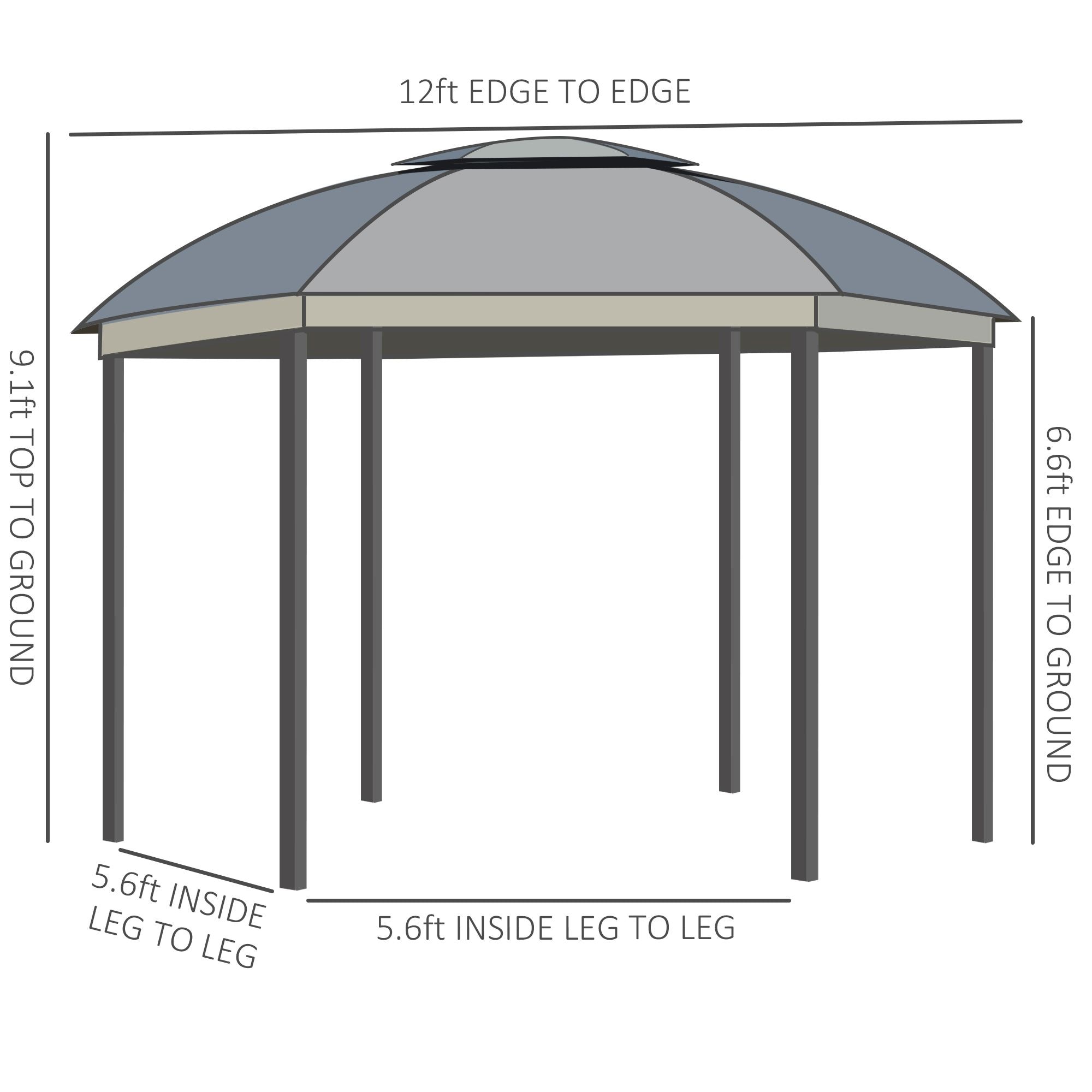 JUSHUA WSY-75H96J Wood-Resin-Gazebos - View #3