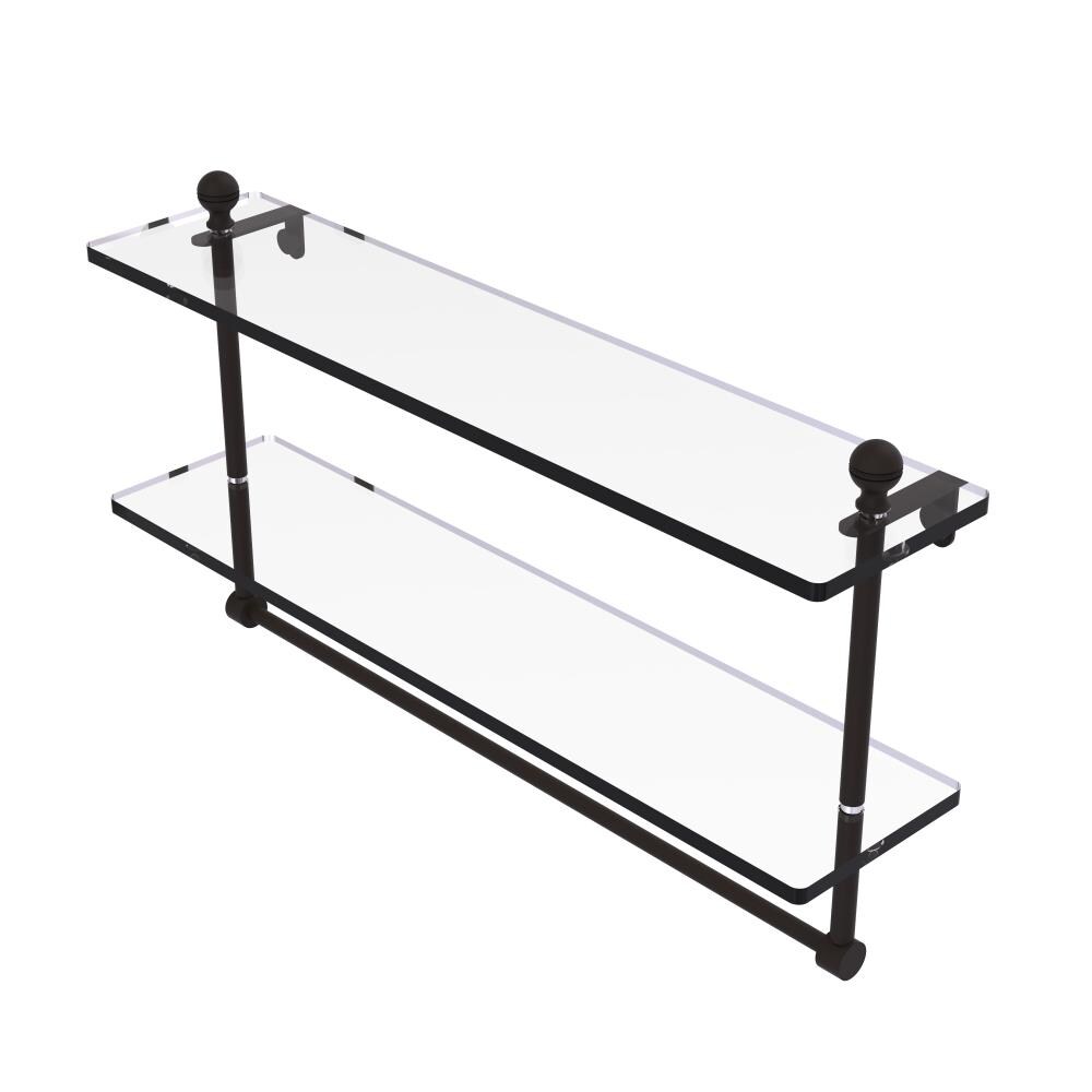 Allied Brass MA-2/22TB-ORB Mambo Oil-rubbed Bronze 2 -Tier Wall mount Bathroom Shelf ( 22-in x 12-in x 5-in )