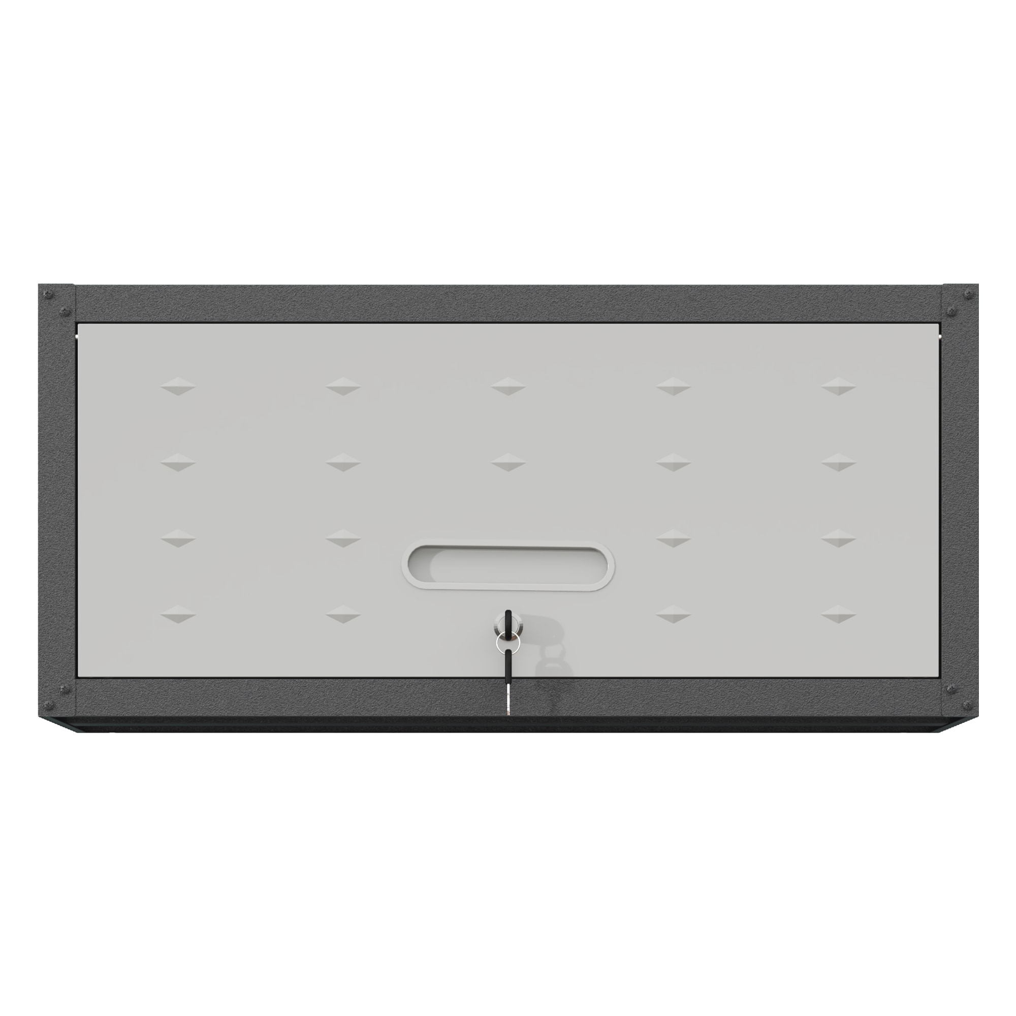 GDFStudio 352289 Melora Heavy Duty Steel Wall Mounted Tool Storage Cabinet Organizer Black and Gray