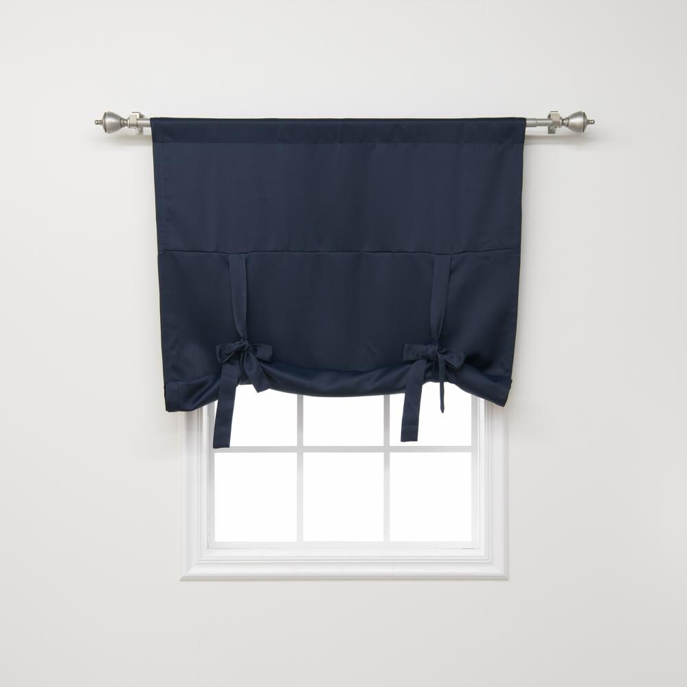 Best Home Fashion 63-in Navy Blackout Rod Pocket Single Curtain Panel ...