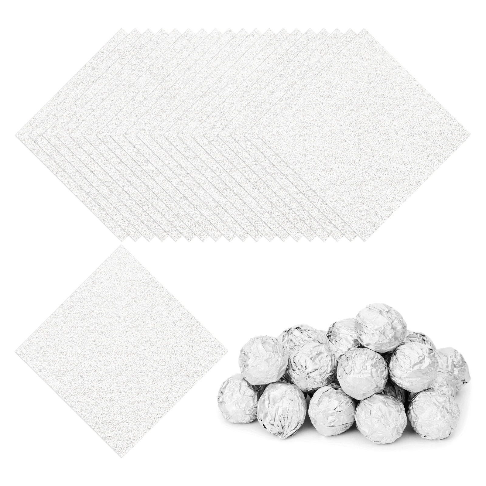 PATIKIL Foil Candy Wrappers 4.7x4.7 Inch 100pcs Square Orange Pattern Aluminium Foil Candy Wrapping Paper for DIY Chocolate Candiespcsaging Decoration Silver #S26062600UX3762