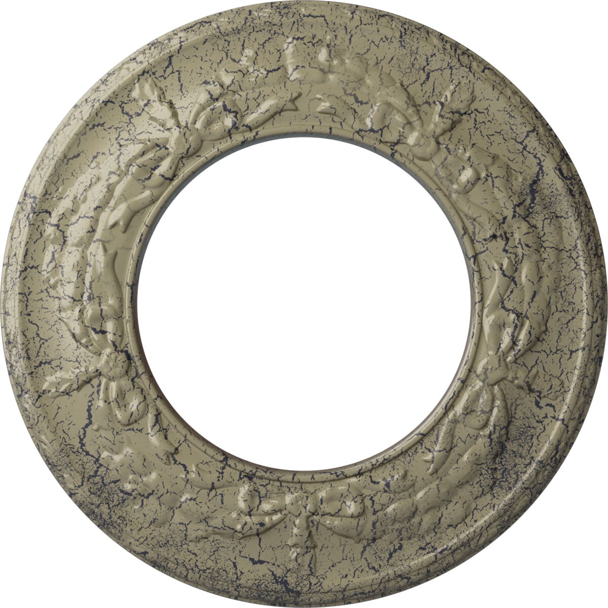 Ekena Millwork CM13SACSC Salem 13.25-in W x 13.25-in L Painted Castle Stone Crackle Polyurethane Whole Ceiling Medallion
