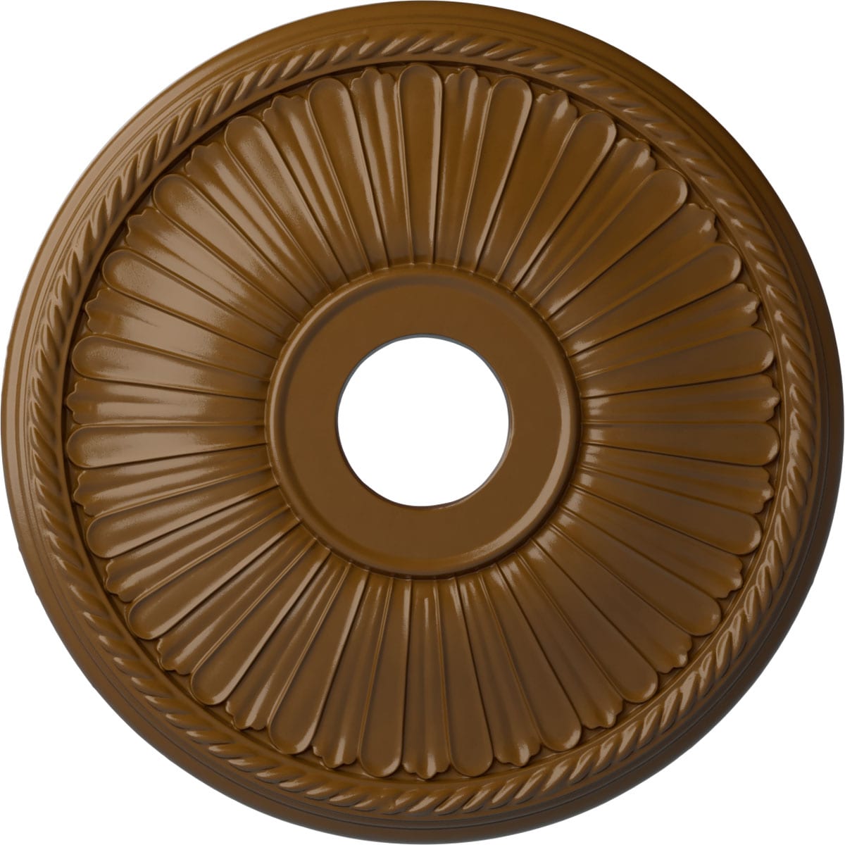 Ekena Millwork CM20BE1STF Berkshire 20.125-in W x 20.125-in L Painted Smokey Topaz Polyurethane Whole Ceiling Medallion