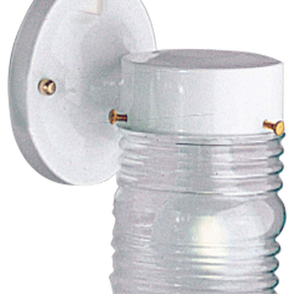 White Porcelain Outdoor Jelly Jar Wall Lantern