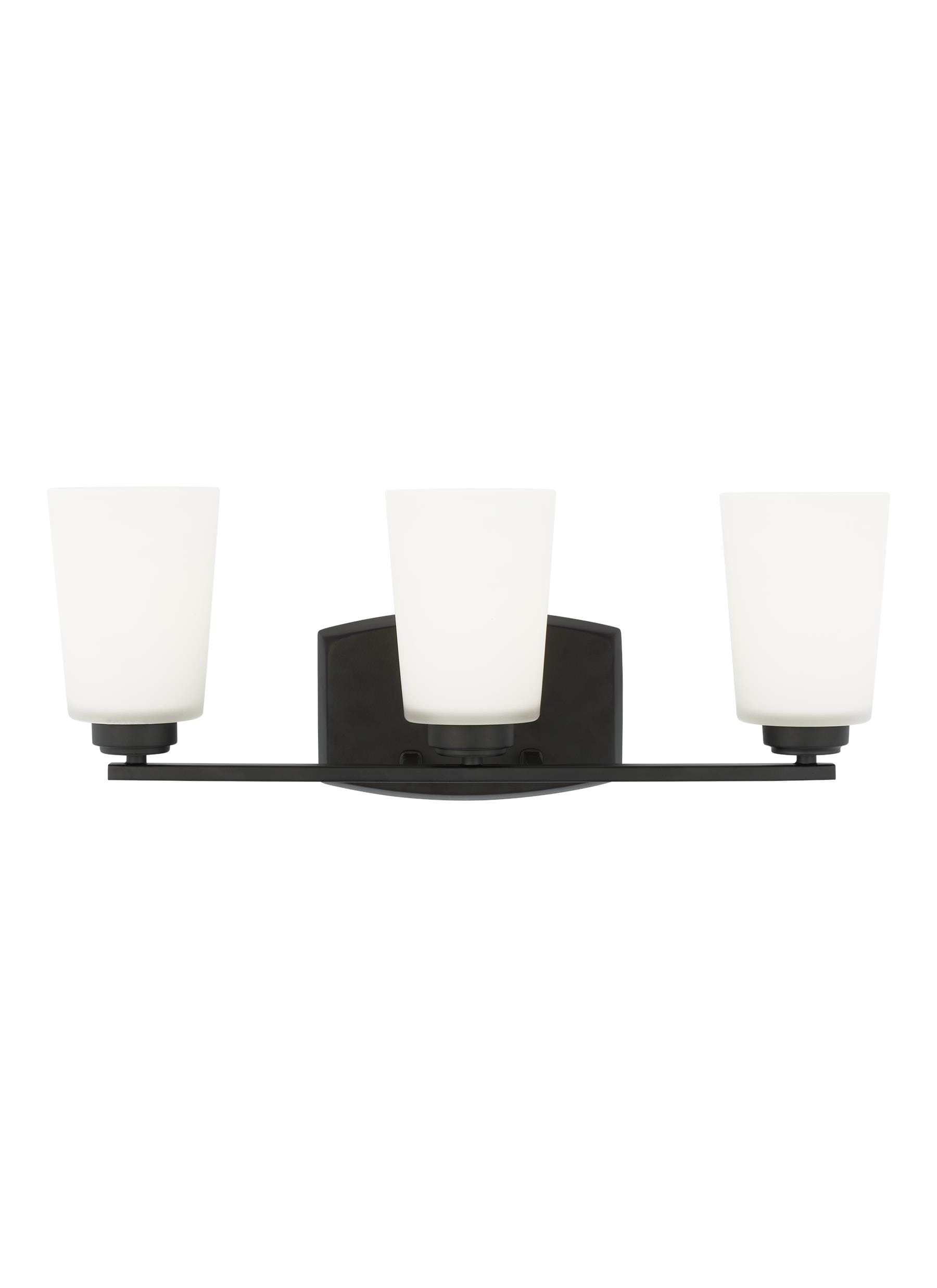 Generation Lighting 4428903EN3-112 Franport 21-in 3 -Light Black Traditional Vanity light