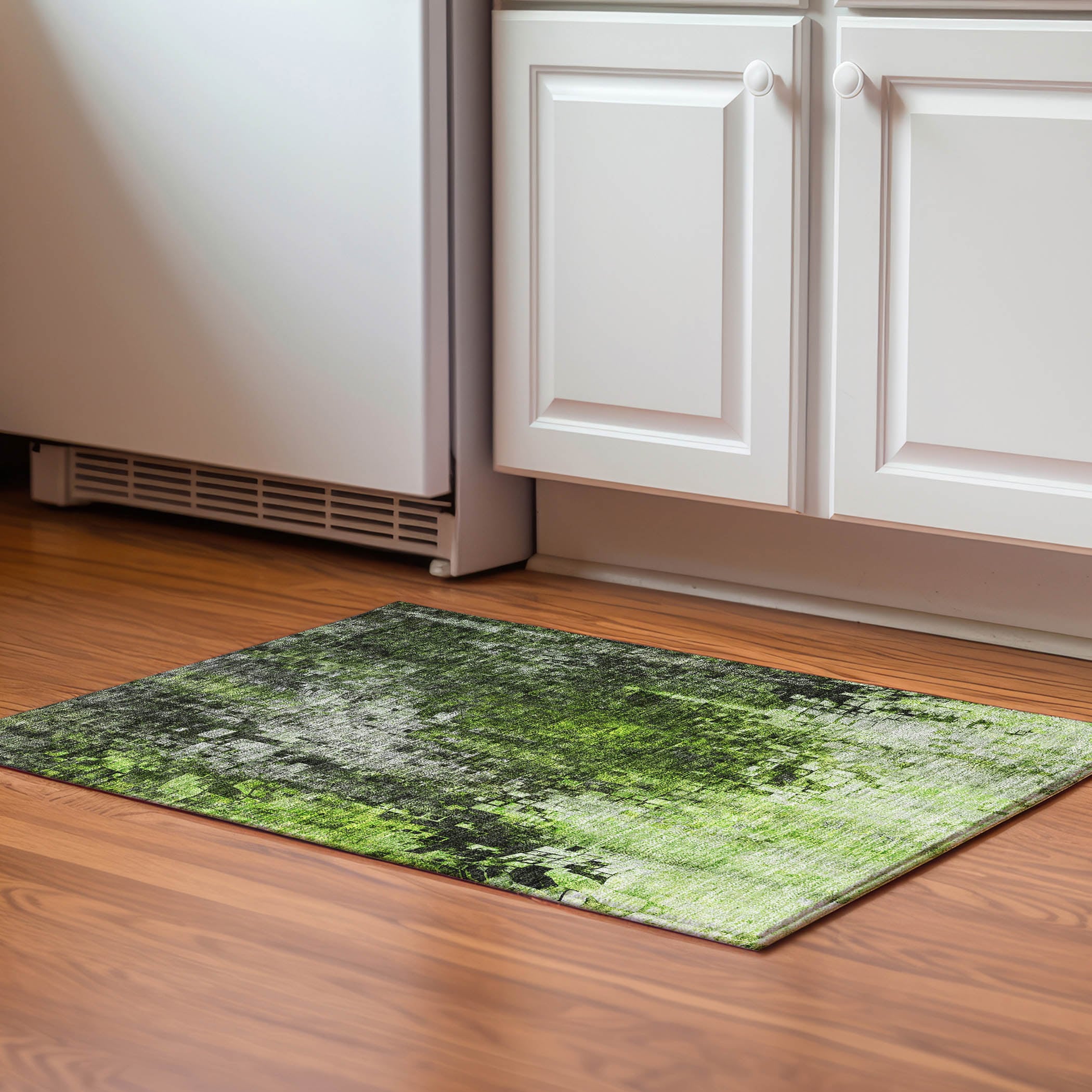 Addison Rugs AMF581GE20X30 Mayfield AMF581GE 2 x 3 (ft) Loomed Polyester Green Rectangular Indoor Geometric Machine washable Area rug