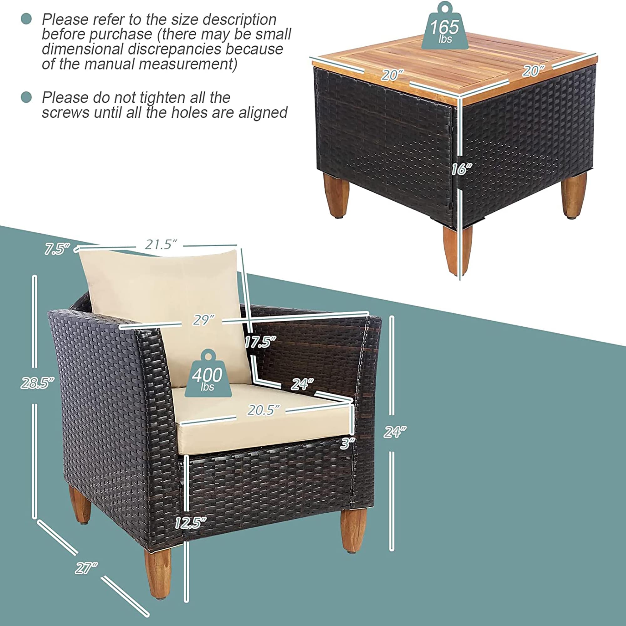 BABOOM BOM-66533BN-CO Patio-Conversation-Sets - View #3